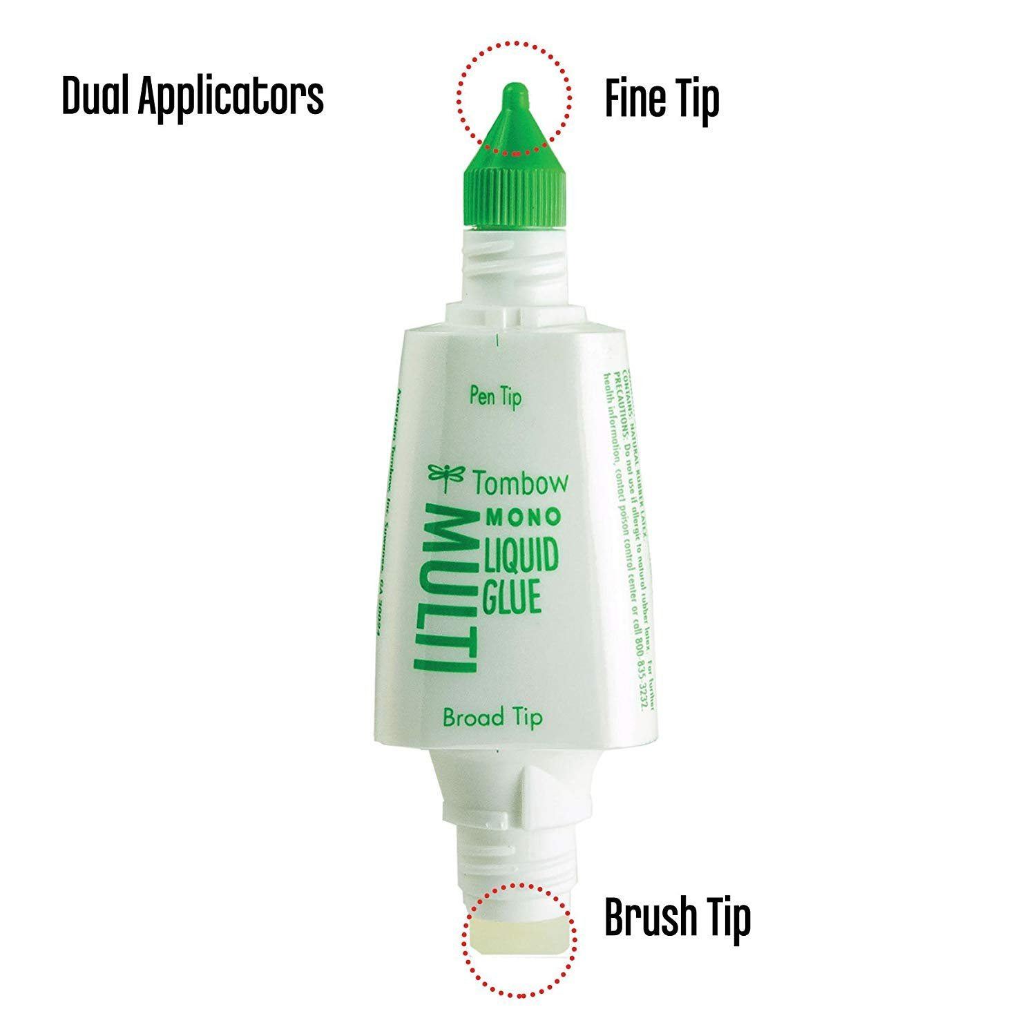 Tombow PT-MTC Liquid Adhesive Multi Talent with 2 Tips, 25 G Transparent image number 2