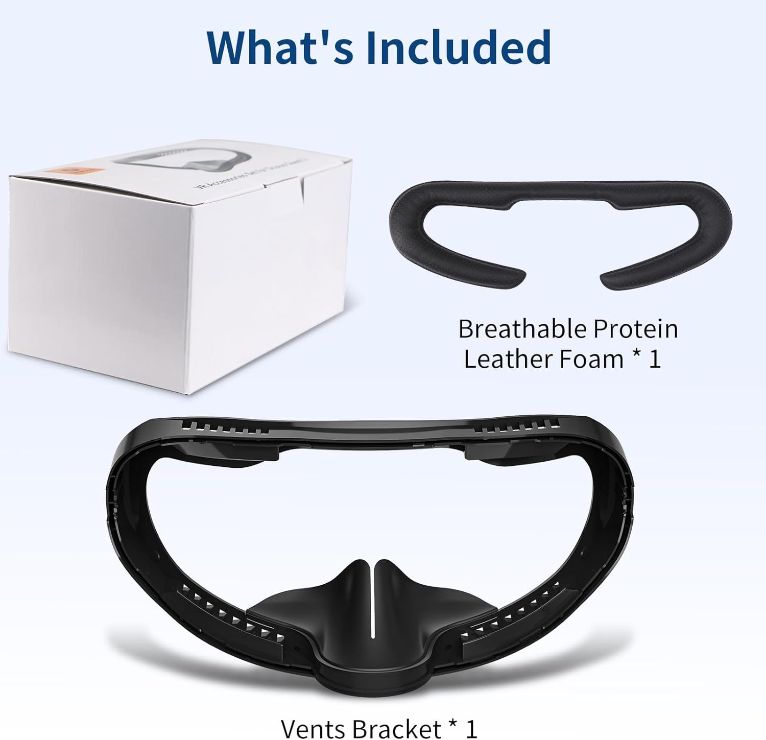 Hanpusen VR Face Pad for Playstation VR2 - PSVR2 Fitness Facial Interface Cushion, Replacement Accessory Set with Breathable Leather Foam, Anti-Fogging Sweat-Proof Cover