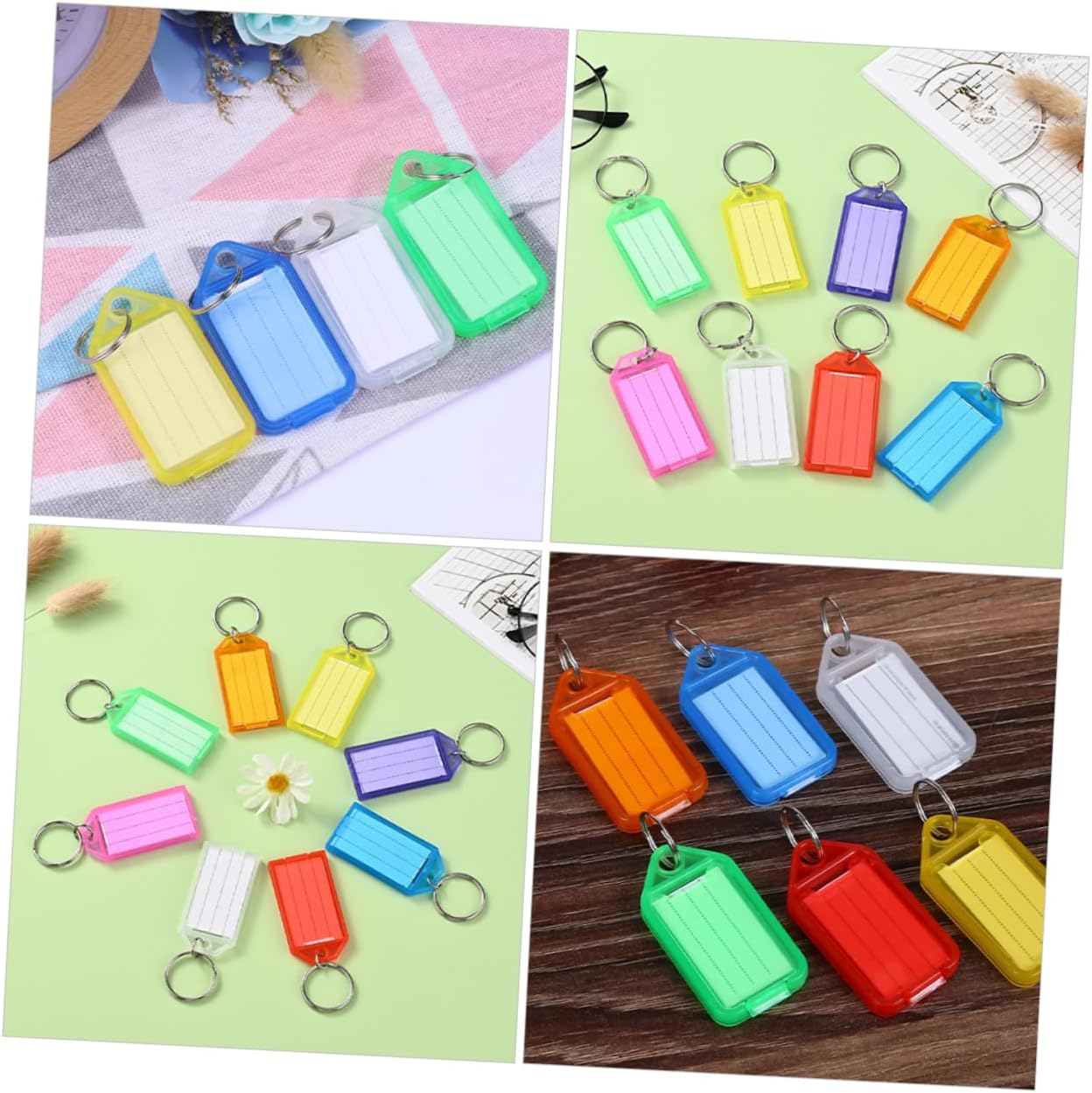 WATIIFUFU 50Pcs Travel Suitcase Tags Luggage Id Labels Funny Design Luggage Tags image number 3