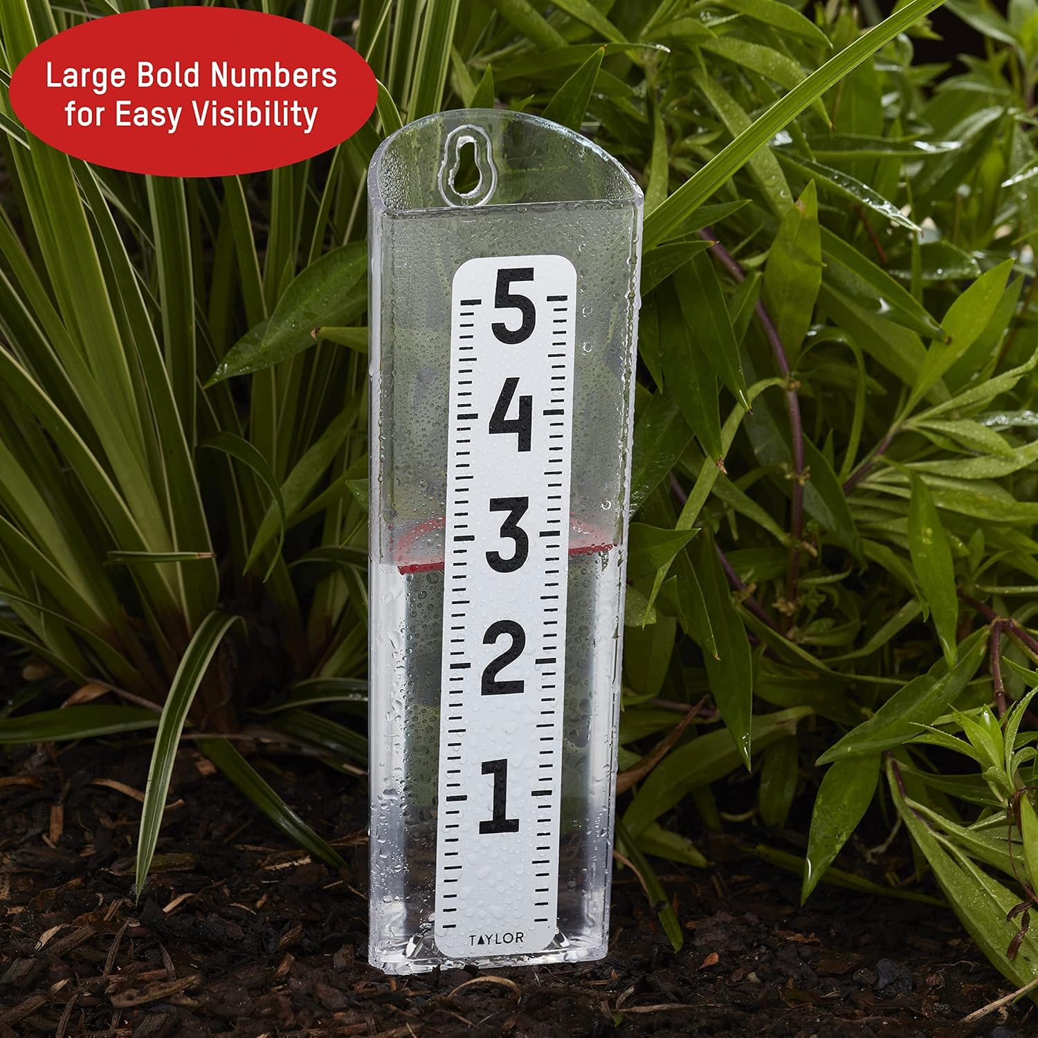 Taylor Precision Products Clearvu Rain Gauge, Clear image number 3