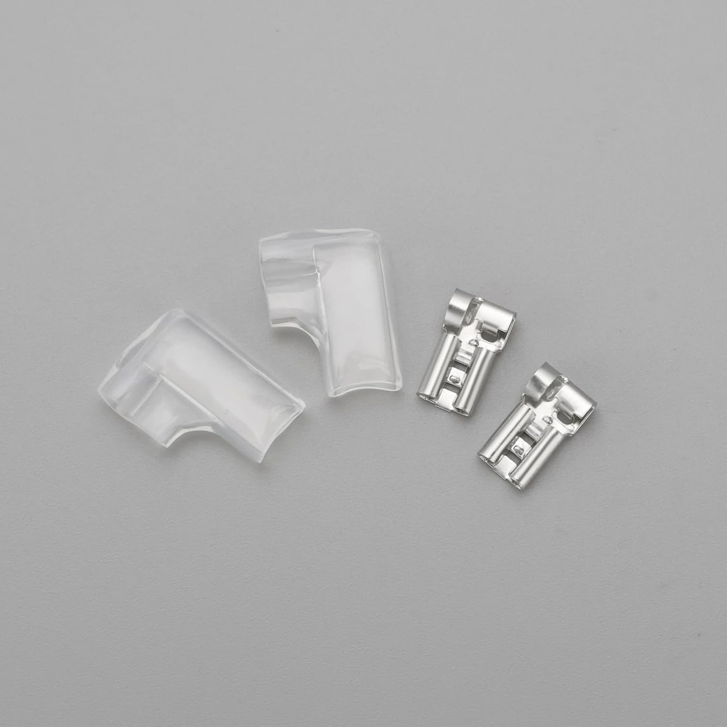 Be in Your Mind 100Pcs 4.8Mm Right Angle Female Spade Crimp Terminals with 100Pcs PVC Insulating Sleeves Fits Wire Size 14-22 Awg/0.3Mm to 2.0Mm for Equipment Switch image number 1