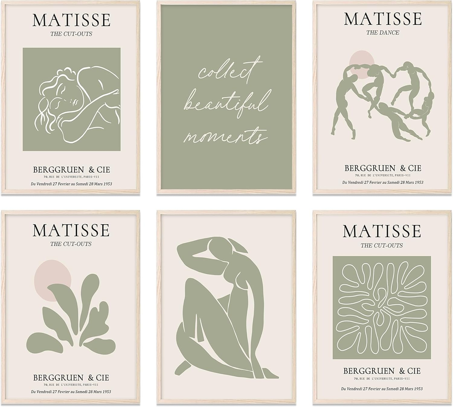 Flower Market Posters, Minimalist Flower Market Wall Art Prints, Danish Pastel Room Decor Aesthetic, Vintage Matisse Posters & Flower Pictures Wall Decor,Gallery,Unframed 8"X10"