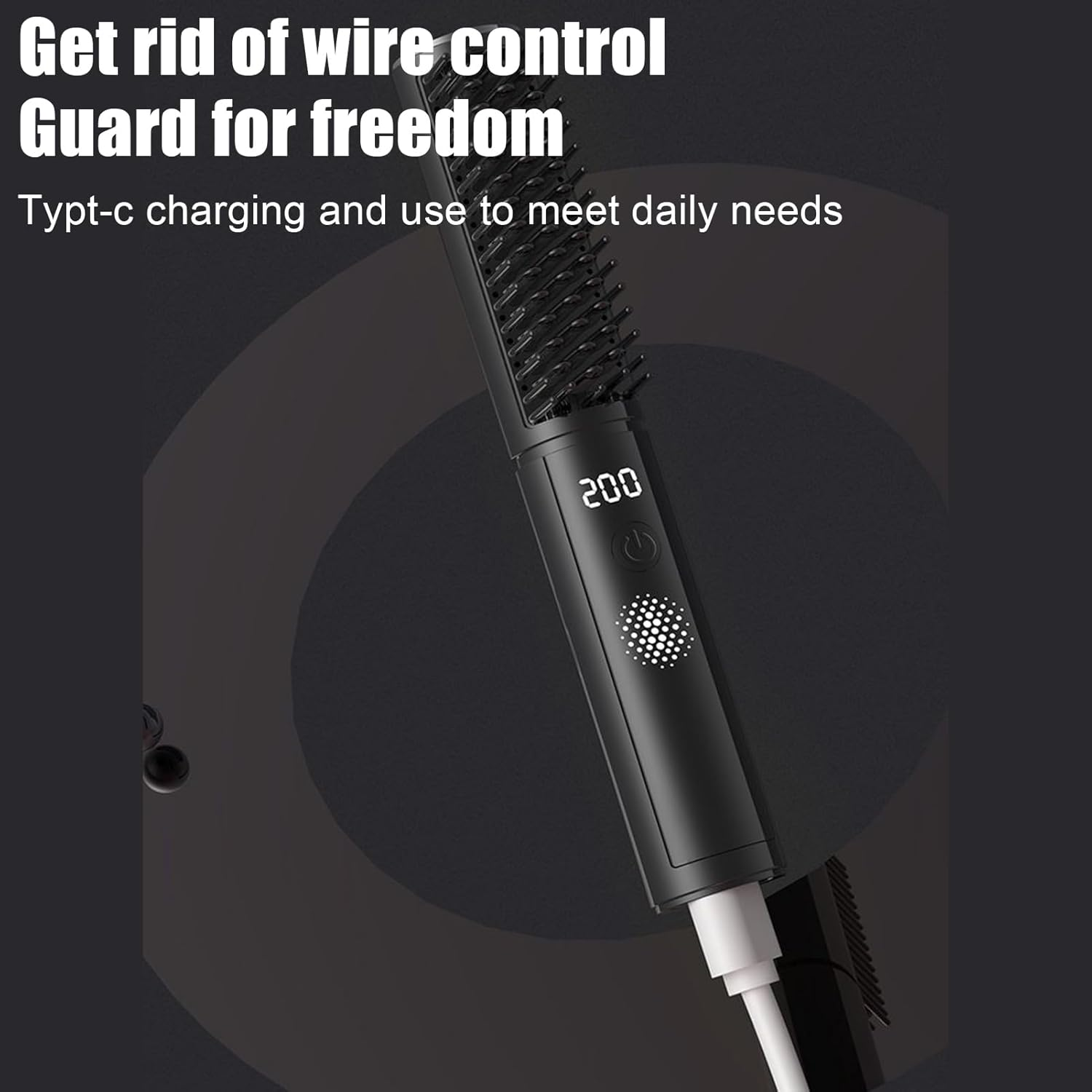 Straightening Brush - Heated Straightener | 4 Temp Settings Flat Iron Anti-Scald Styling Tools for More Shine Less Frizz Professional Salon Travel Girls Home Smooth Shiny Hair image number 5