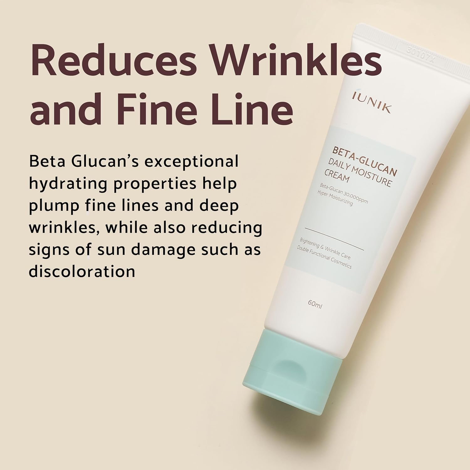 IUNIK Beta-Glucan Vegan Lightweight Non-Sticky Deep Moisture Watery Cream Lotion Daily Moisturizer Quick Absorption Dry Mature Sensitive Fine Lines Skin Naturally-Derived Centella Vitamin Korean image number 5