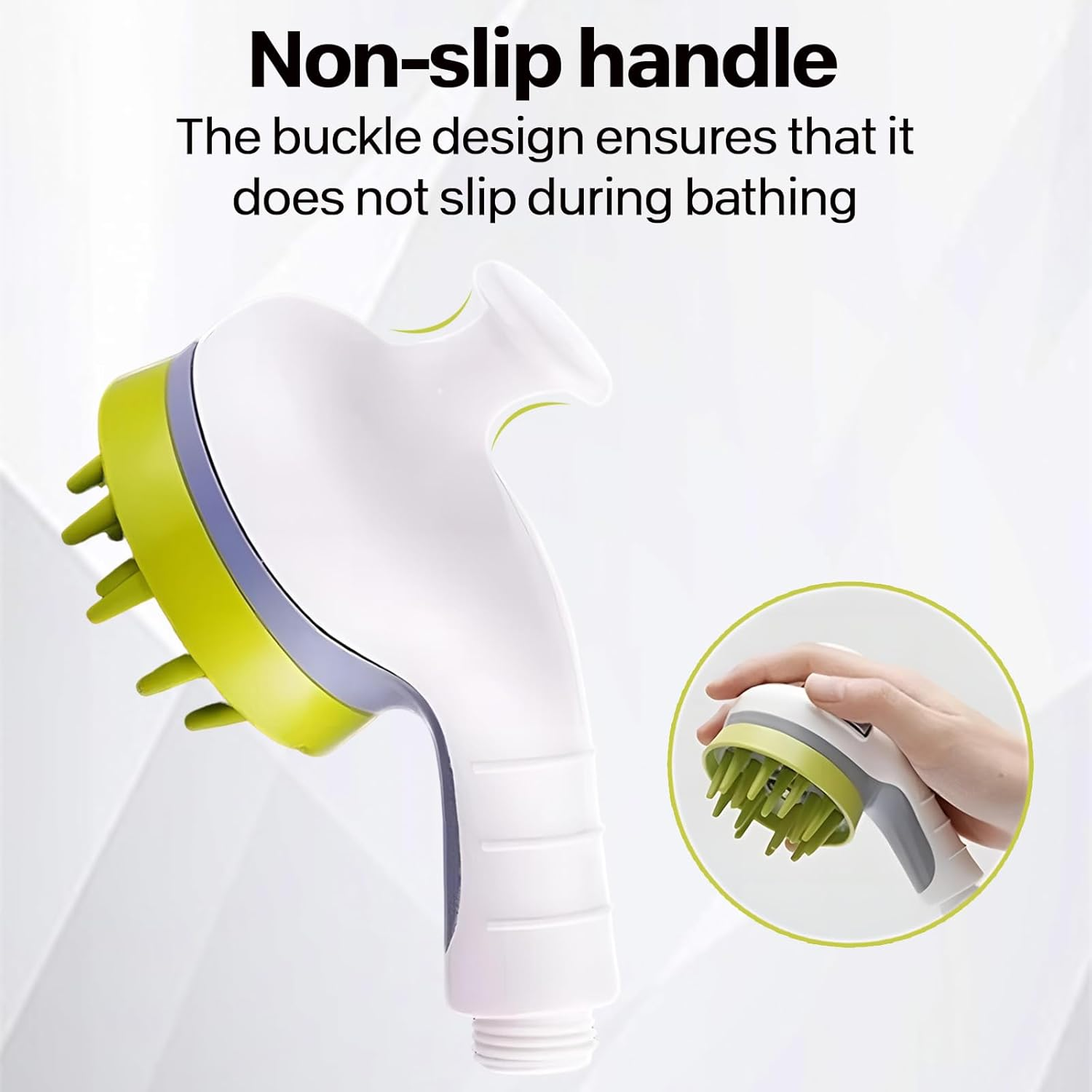 Pet Dog Grooming Shower Head with Massage Brush Functionality and Water-Saving Pause Feature, Shower Grooming Shower Head for Cats and Dogs (White) image number 1