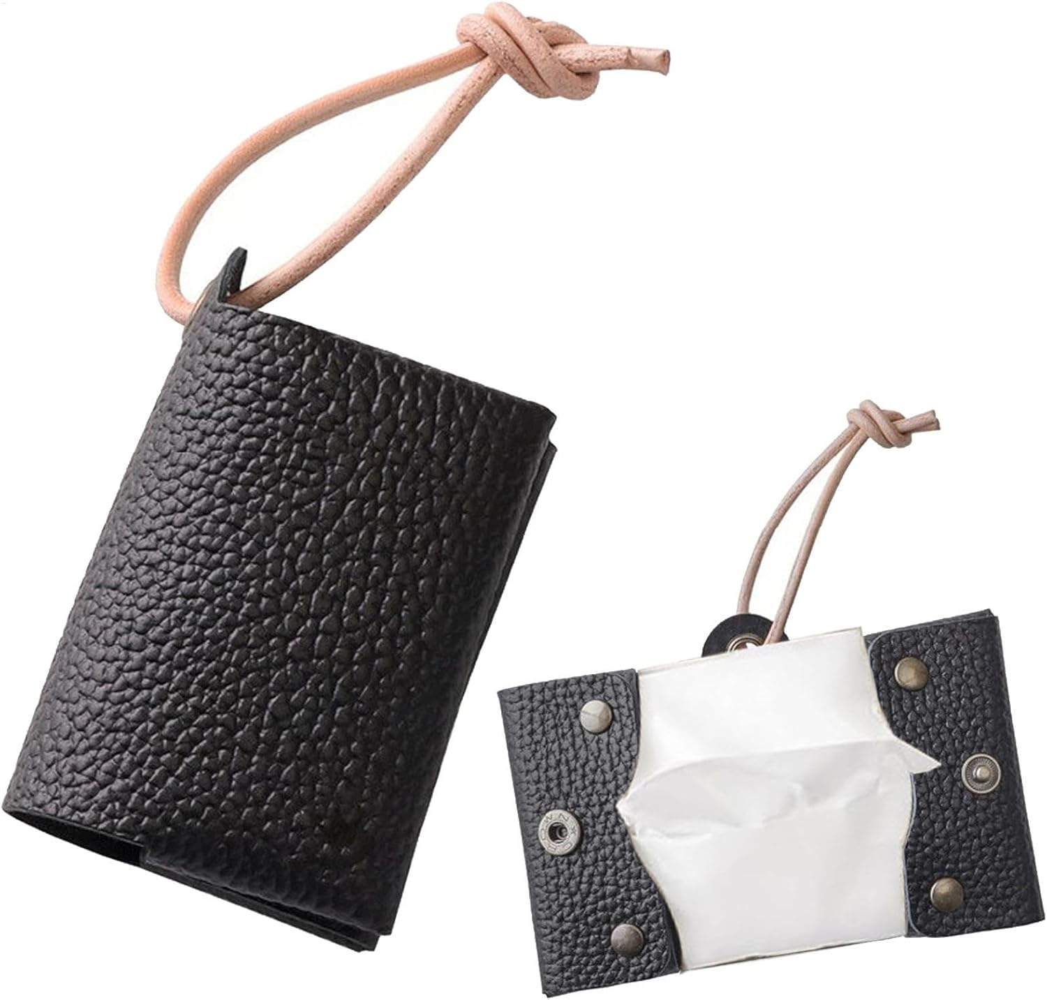 Face Paper Storage Bag - Travel Bag for Handkerchief, Paper Towel, PU Leather Case, Waterproof Important , Travel Bag, Tissue Bag, Portable Tissue Bag for Fa