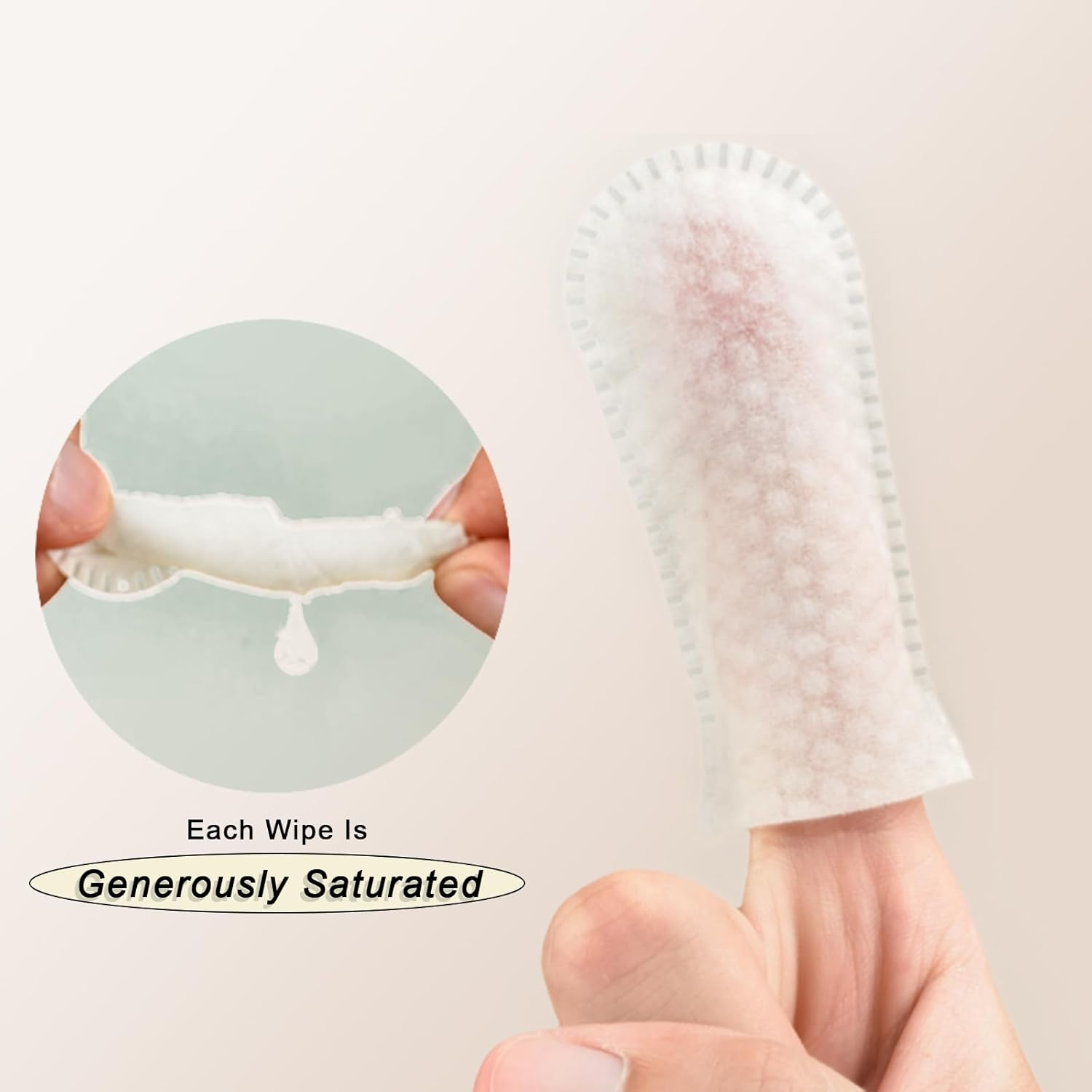 Dog Cat Multi-Purpose Cleaning Finger Wipes - Gentle Ear, Teeth & Daily Care with Natural Aloe & Cornflower, Safe Alcohol-Free Pet Hygiene Formula, Easy-To-Use Disposable Wipes 50Ct image number 3