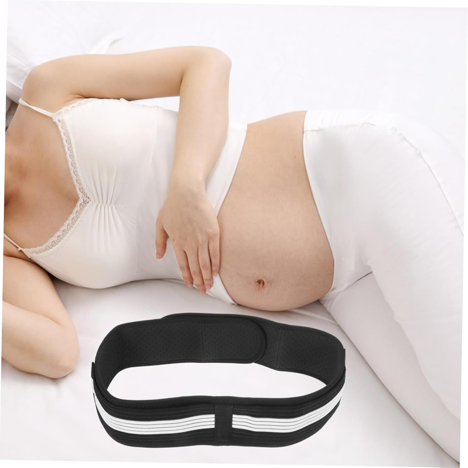 Pelvic Correction Belt for Pregnant Women Belly Band Support Maternity Girdle Black image number 3