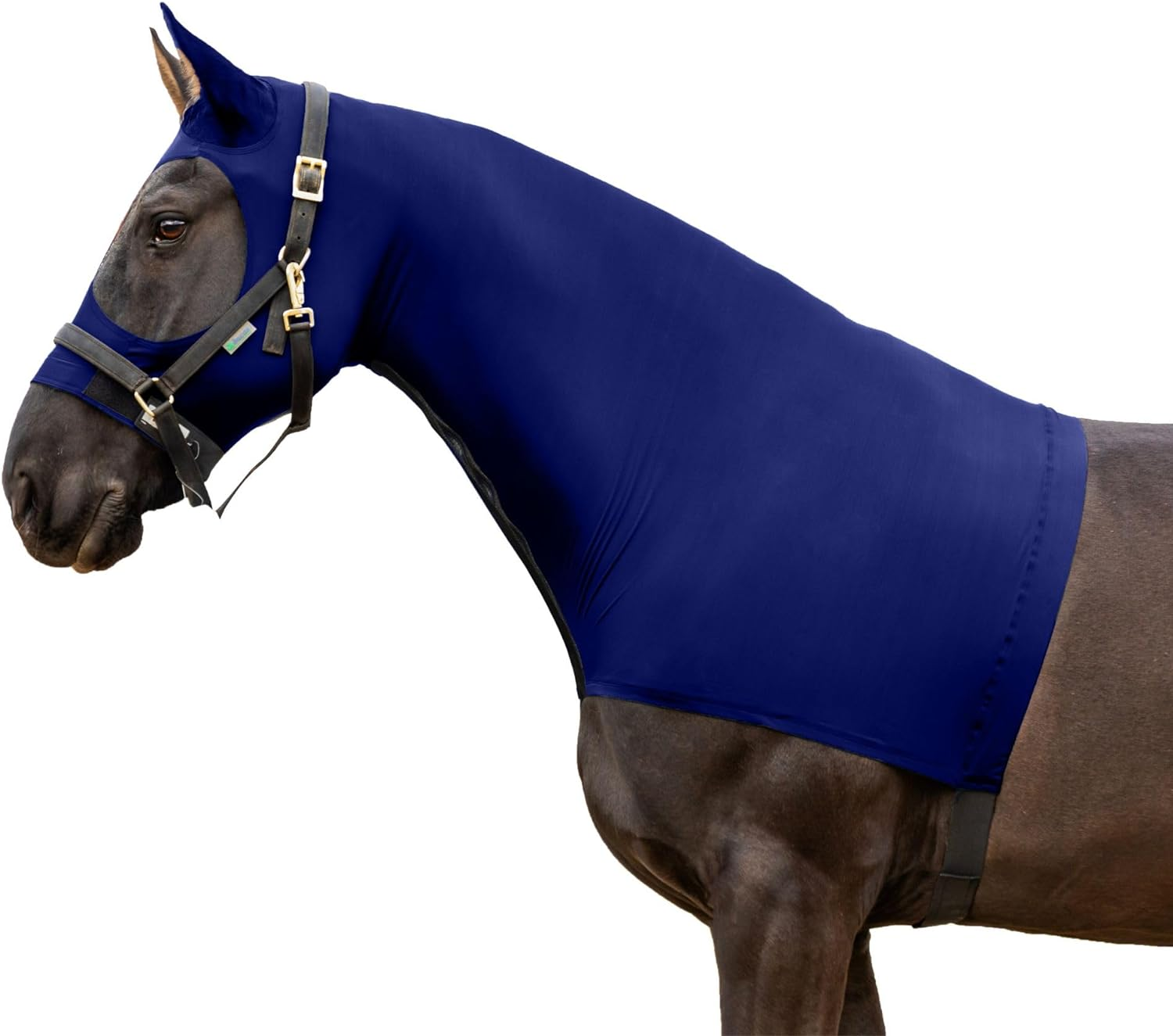 Resistance Horse Hood Slinky Lycra Zippered Mane Braid Shoulder Guard - Horse Sleazy Slickers Care Sheet