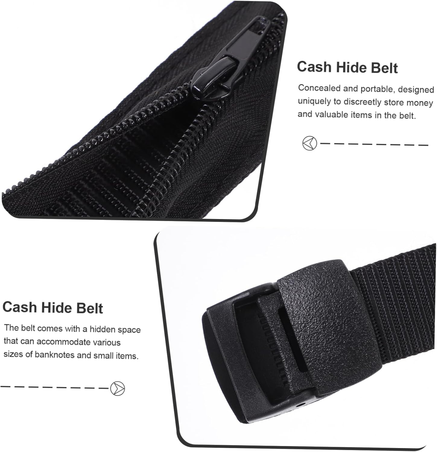 GRIRIW Hidden Stash Belt Money Belt for Travel for Men Waistband Decor Supply Prank Prop image number 6