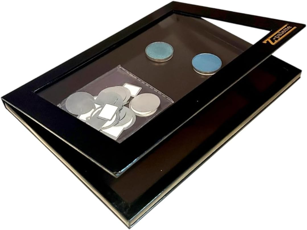 Z Palette Extra Large Empty Magnetic Makeup Palette with Clear Window to Depot Eyeshadow Blush Lipstick Powder Comes with Metal Stickers image number 3