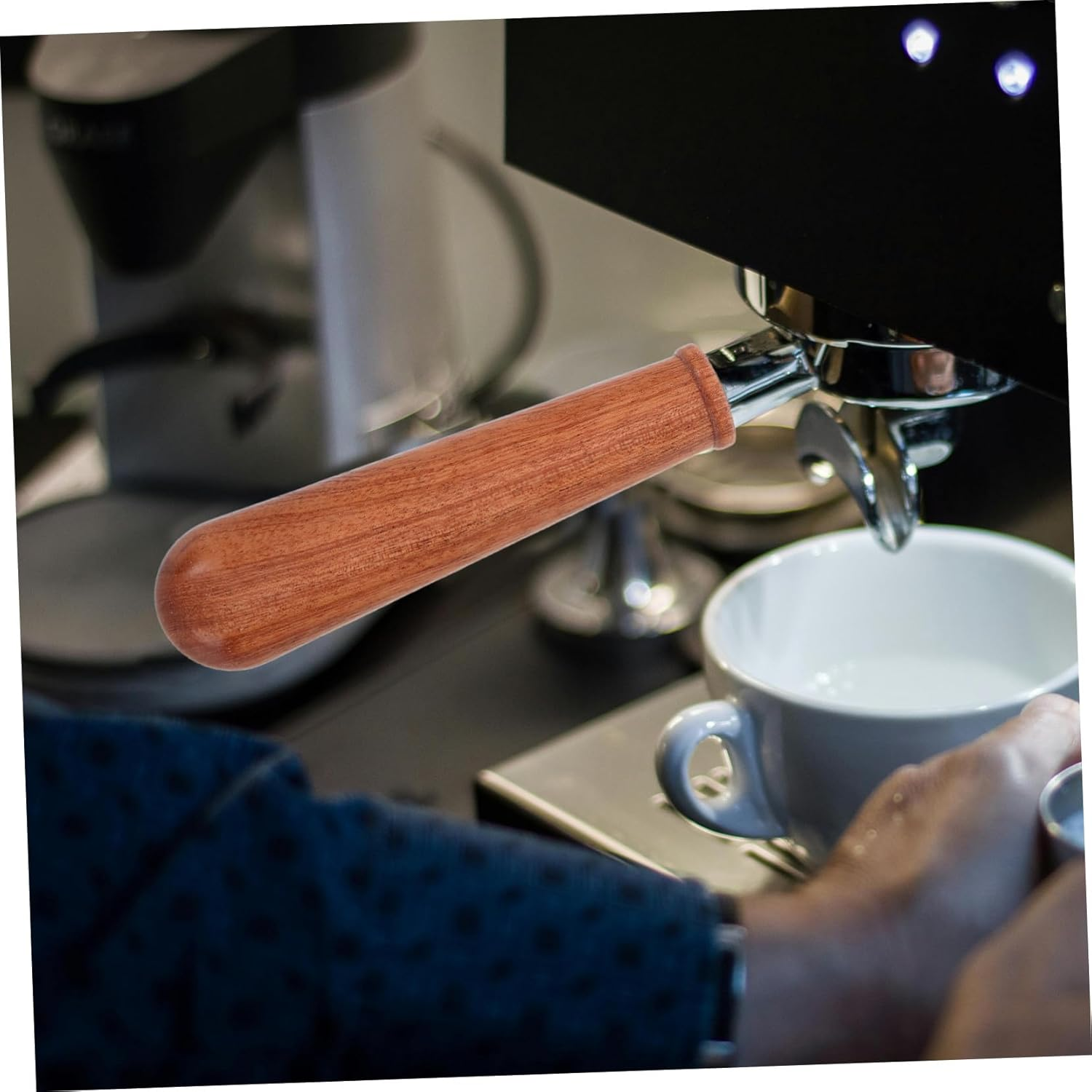 HOLIDYOYO Bottomless Portafilter Replacement Handle M10 Wooden Handle for Espresso Coffee Machine Accessories Sturdy Tea Portafilter Holder Suitable for Manual Coffee Makers image number 5