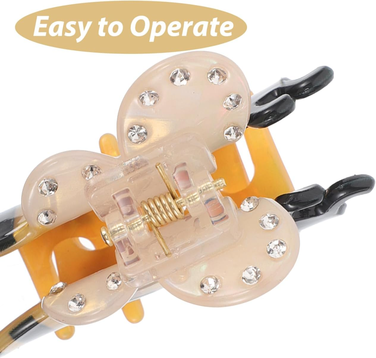 OATIPHO Bee Hair Clips Acetate Cute Claw Clips 6.5Cm Hair Accessories for Women Girls Strong Attachment Protection image number 4