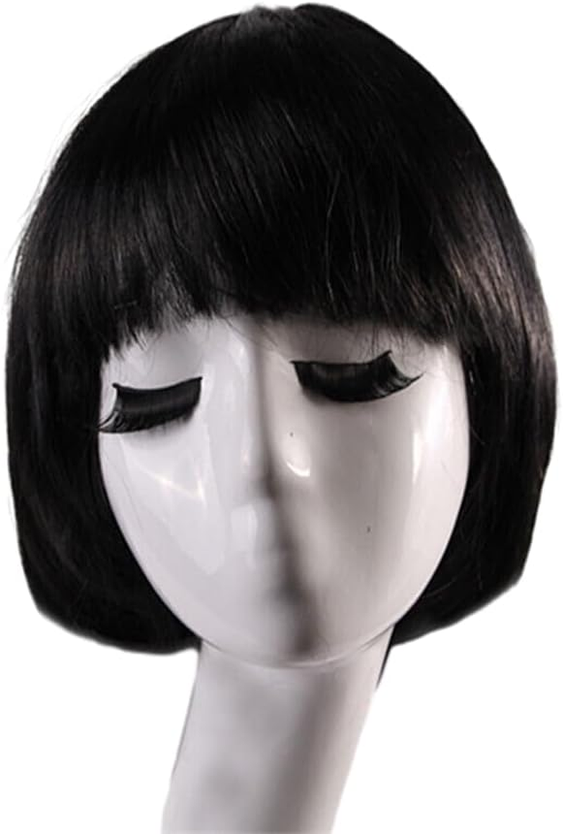 AIMALL Womens Short Straight BOB Sleek Hair with Bang Synthetic Cosplay Wig Wigs Party - Vibrant Synthetic Hair