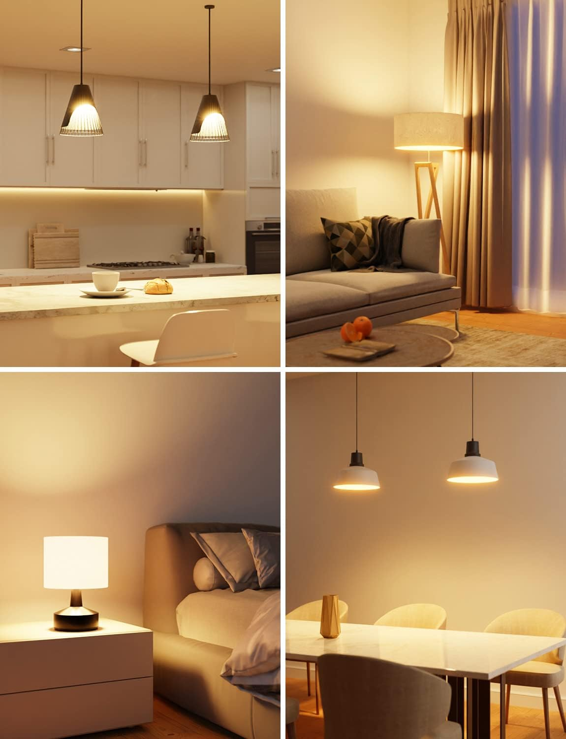 Lepro E27 Screw Bulbs 60W Equivalent, Warm White 2700K E27 LED Bulb, 8.5W 806Lm Edison Screw ES LED Light Bulb, Energy Saving Light Bulbs for Lamp, Non-Dimmable, Pack of 6