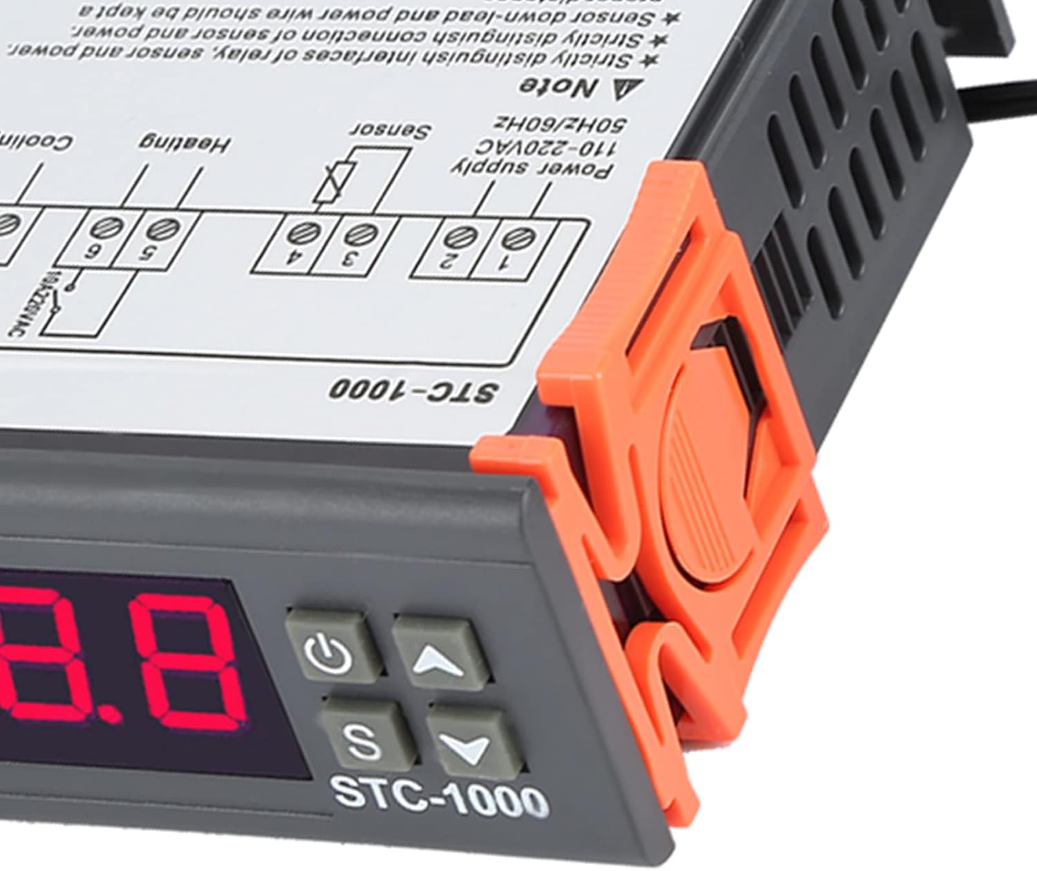 Temperature Controller, STC-1000 High Temperature Controller with Digital Display, with Cooling Heating Modes, for Aquarium, Terrariums, Incubator image number 1