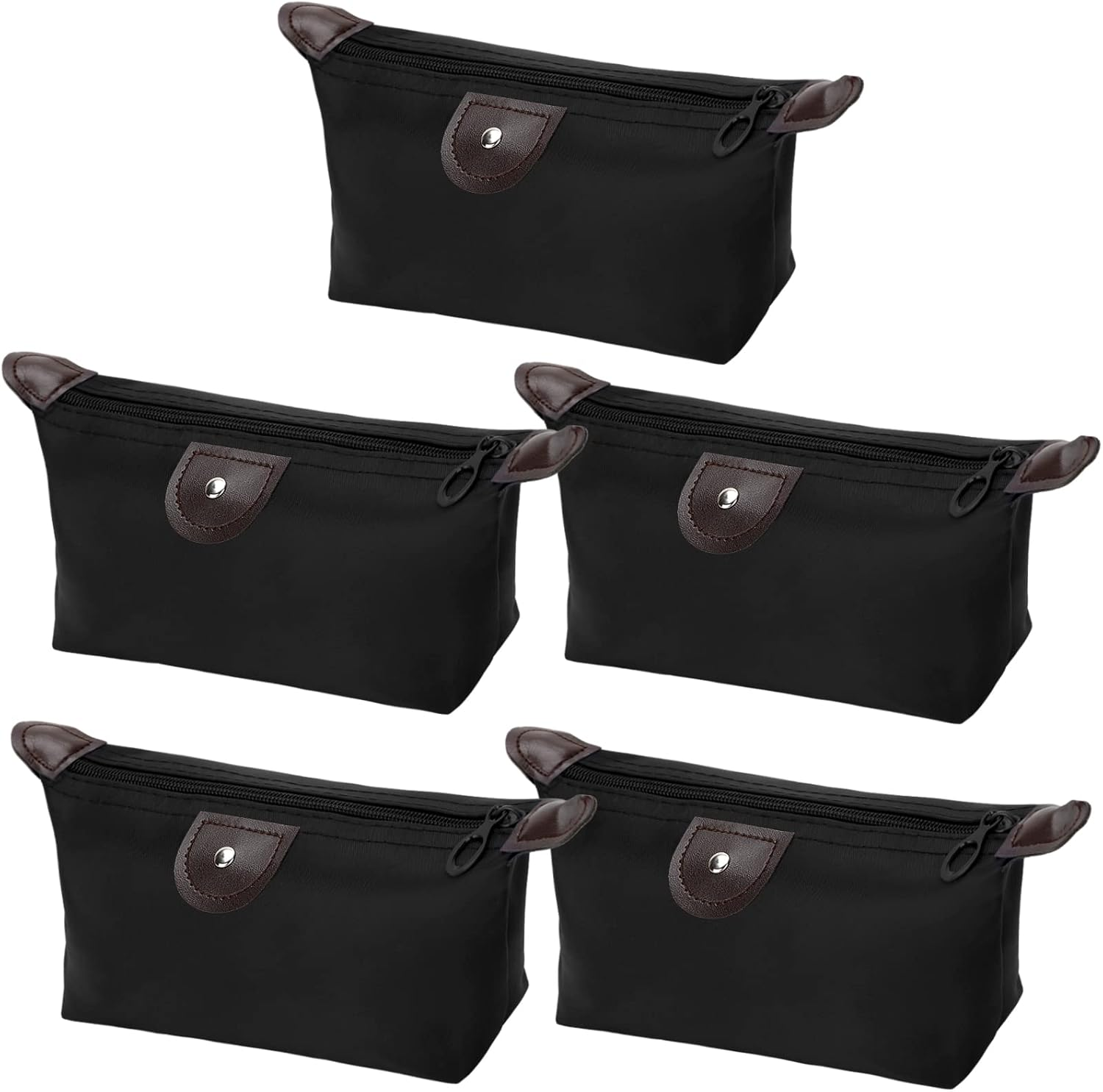 HAOGUAGUA 5 Pieces Cute Small Makeup Bags for Purse, Waterproof Mini Zipper Cosmetic Bags, Luggage Accessories for Travel, 5PCS Style 3