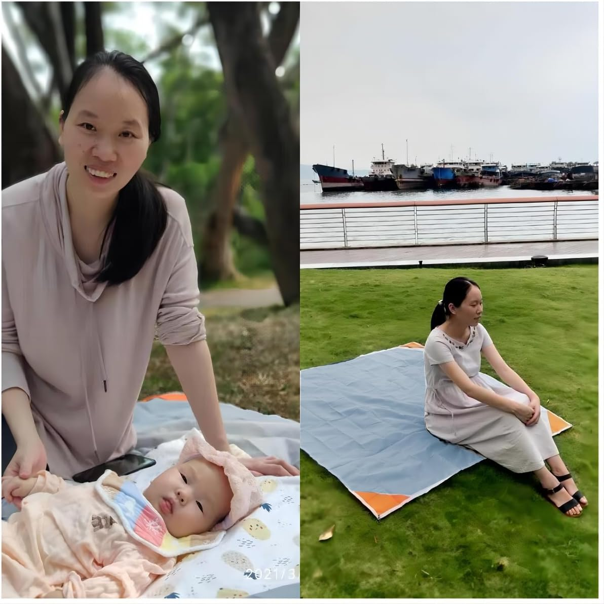 Orga'Neat Pocket Picnic Blanket, Sandproof Waterproof Lightweight Pocket Camping Tarp, 55&Prime;X60&Prime; Foldable &Easily Fits into Small Bag, Washable Quick Dry Compact Beach Mat for Outdoors Recreation image number 5