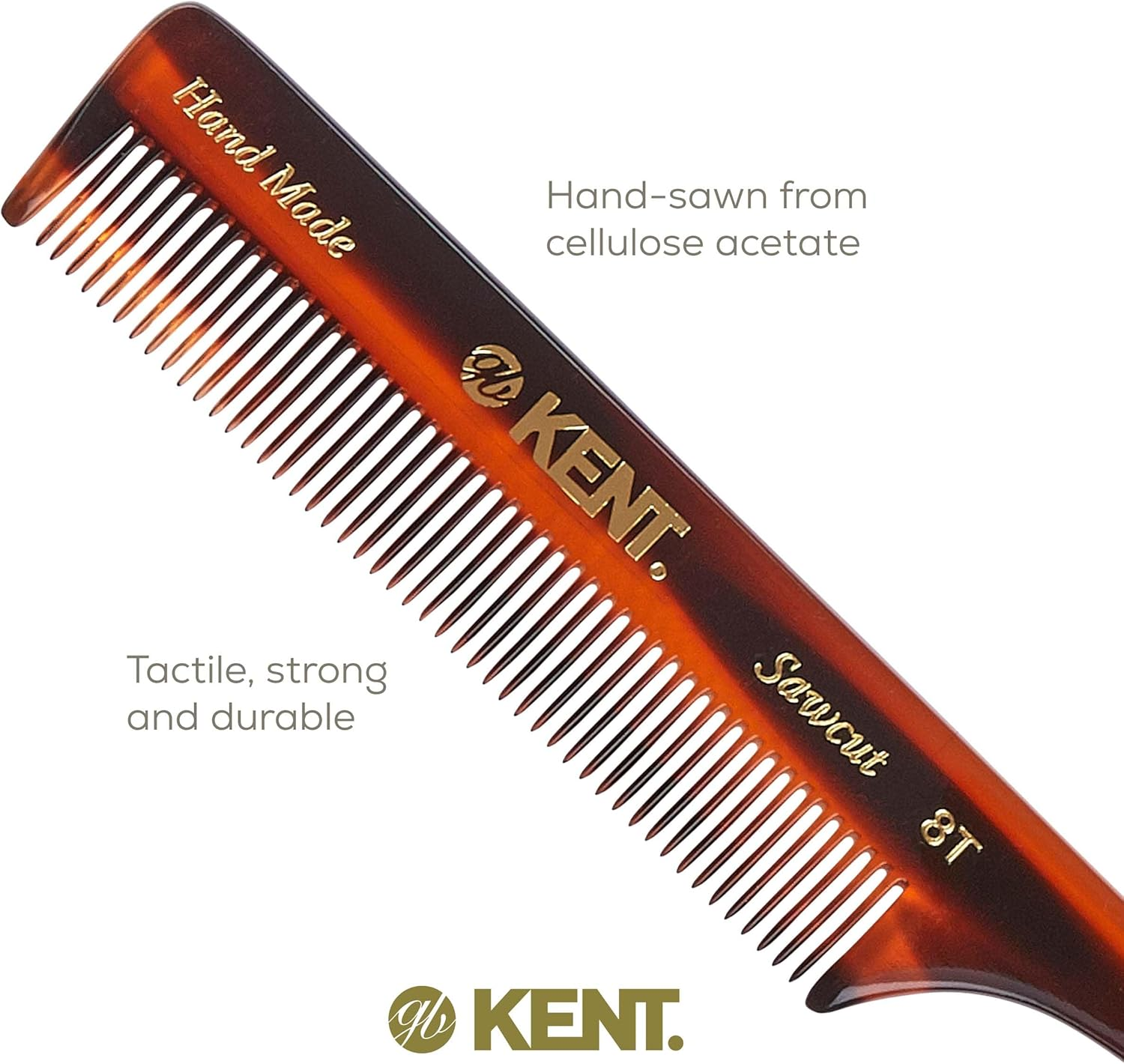 Kent Brushes Handmade Comb a 8T Tail Comb for Women image number 5