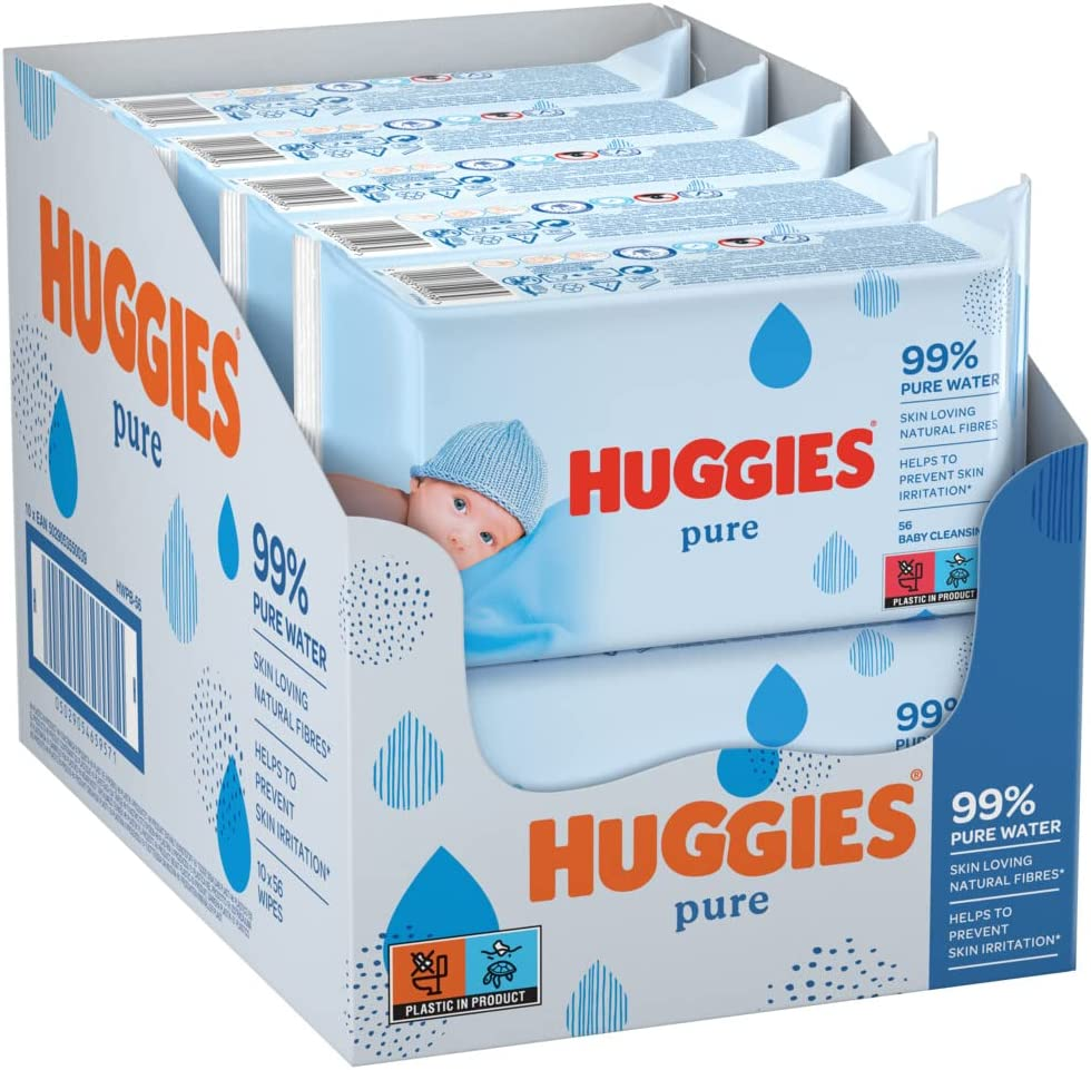 Huggies Baby Wipes 56 Count, Pack of 10 image number 1
