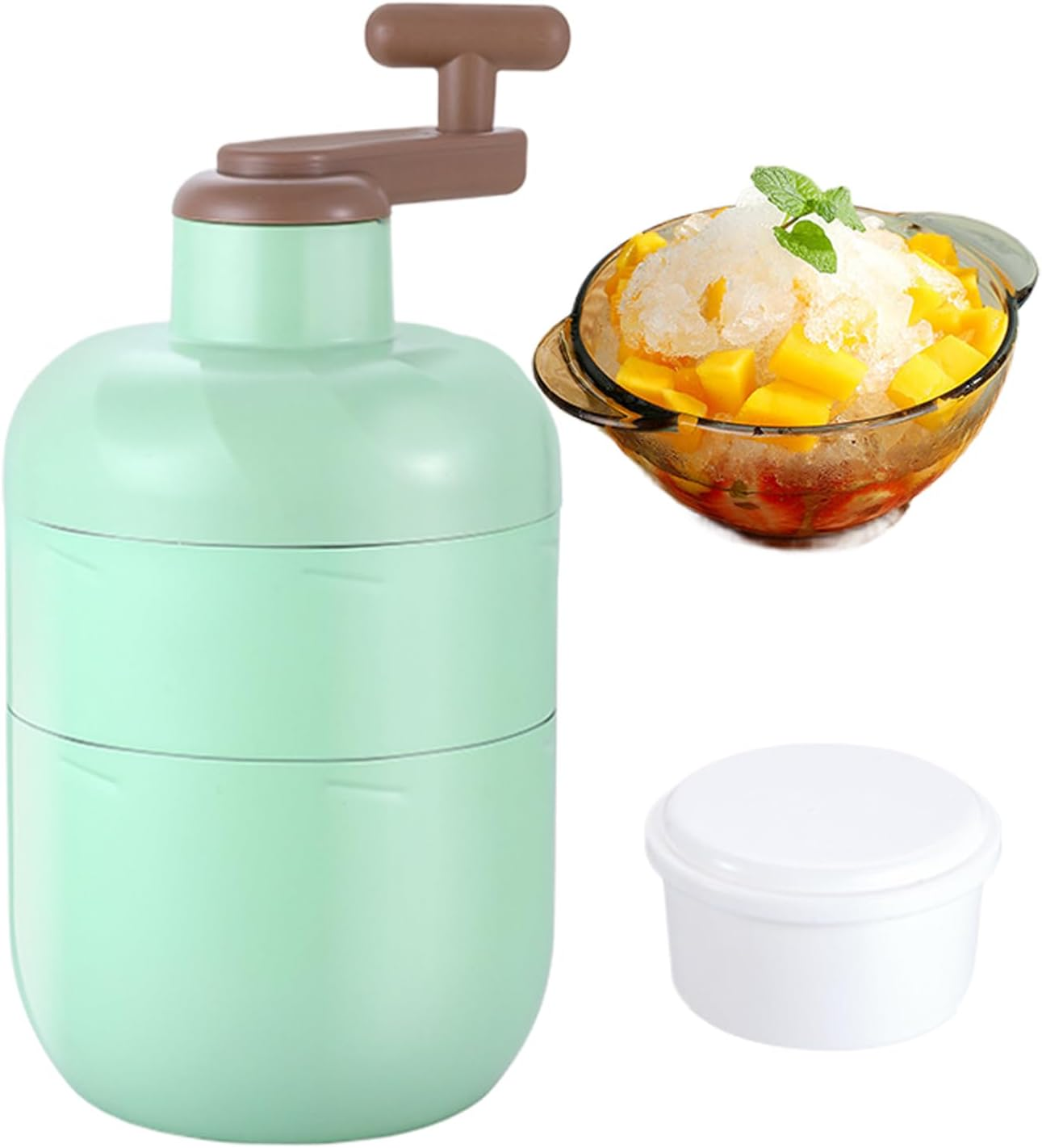 Ice Shaver | Manual Hand Crank Crusher - Stainless Steel Snow Cone Maker | for Home Kitchen Outdoor Picnics Cocktails Snowcones