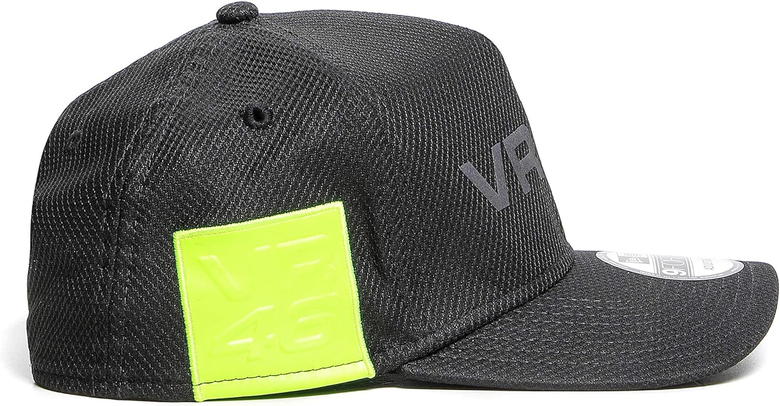 Dainese VR46 9Forty Cap, Baseball Cap, for Men and Women, Black/Fluo-Yellow, N image number 1