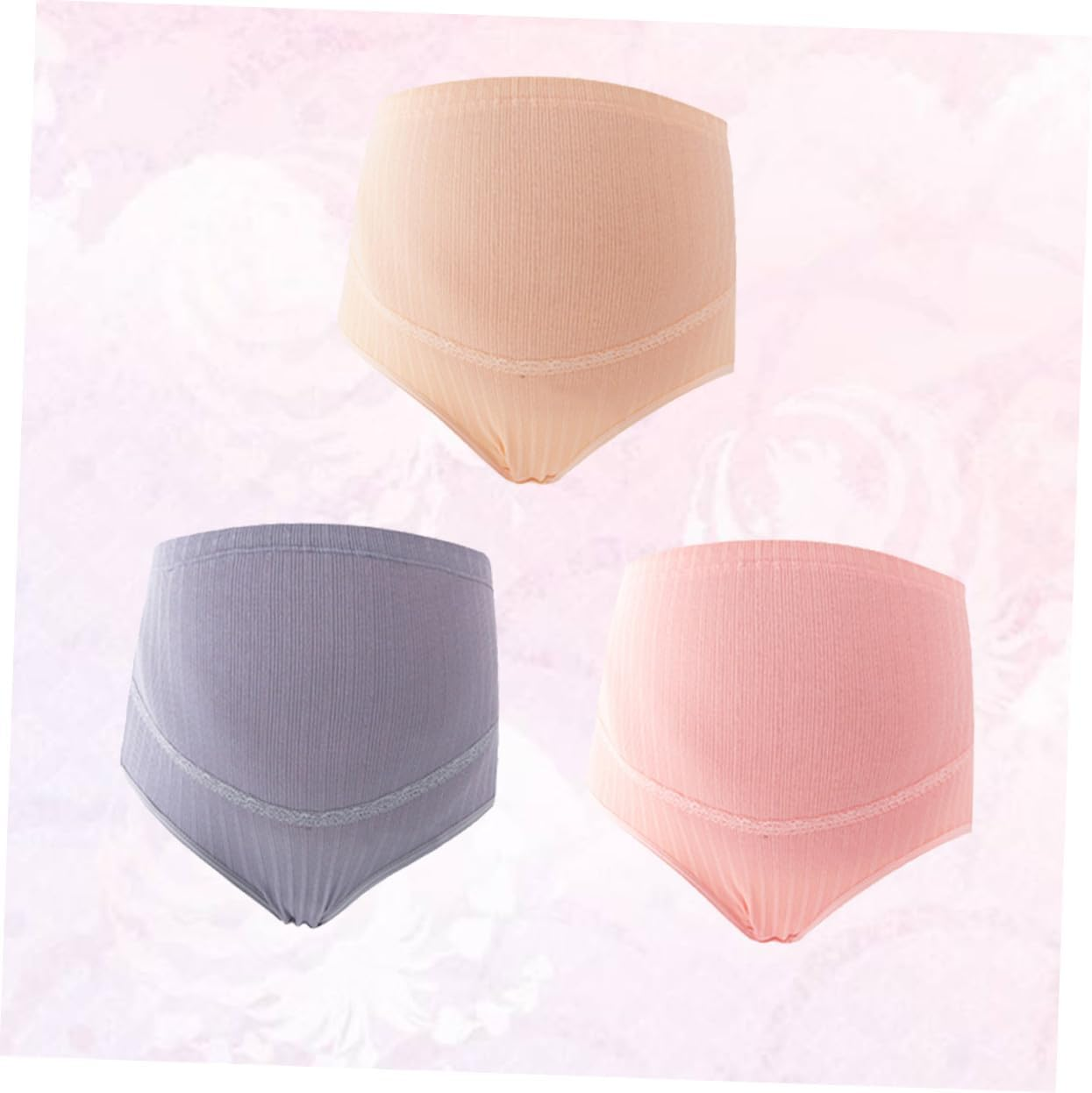 3Pcs High Waist Maternity Underwear Cotton Comfortable Women Pregnant Belly Support Nursing Panties for Daily Wear image number 6