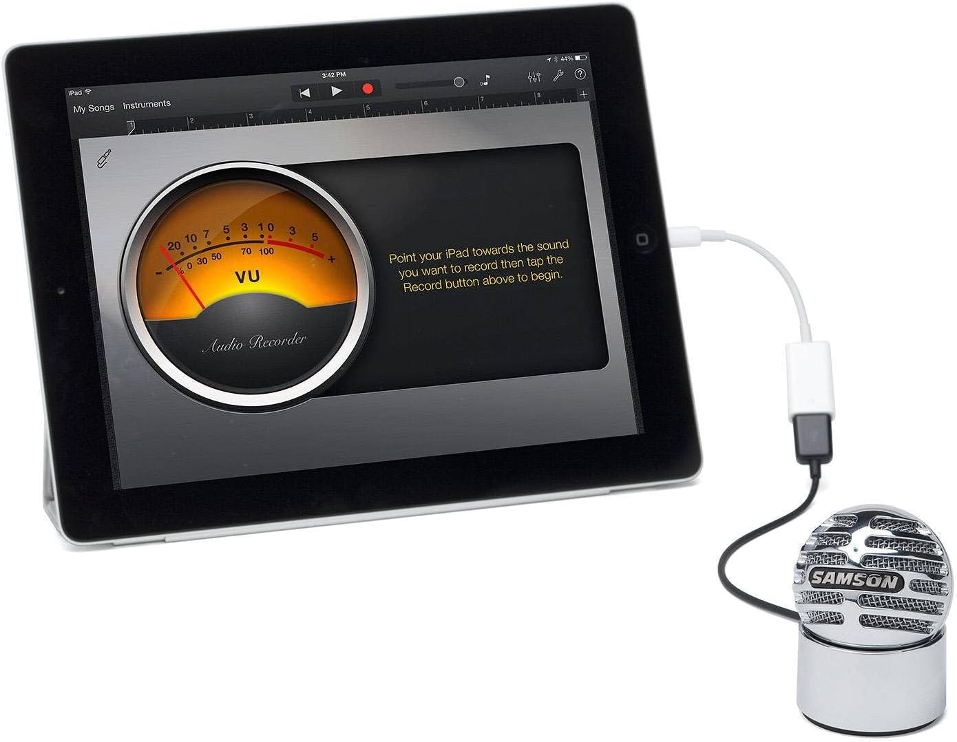 Samson USB Microphone Meteorite - Frequency 20Hz&ndash;20Khz - Ideal for Streaming, Poscasting, Gaming and Recording Music - Plug-And-Play (White) image number 5