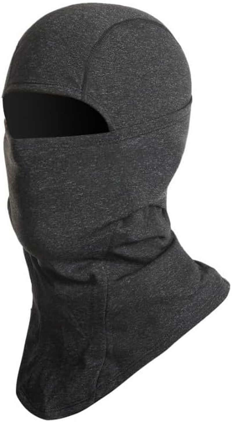 Winter Skiing Face Protection Thermal Balaclava for Men and Women Helmet Liner Windproof Cold-Proof Fleece Riding Mask with Goggles Hole-Grey image number 2