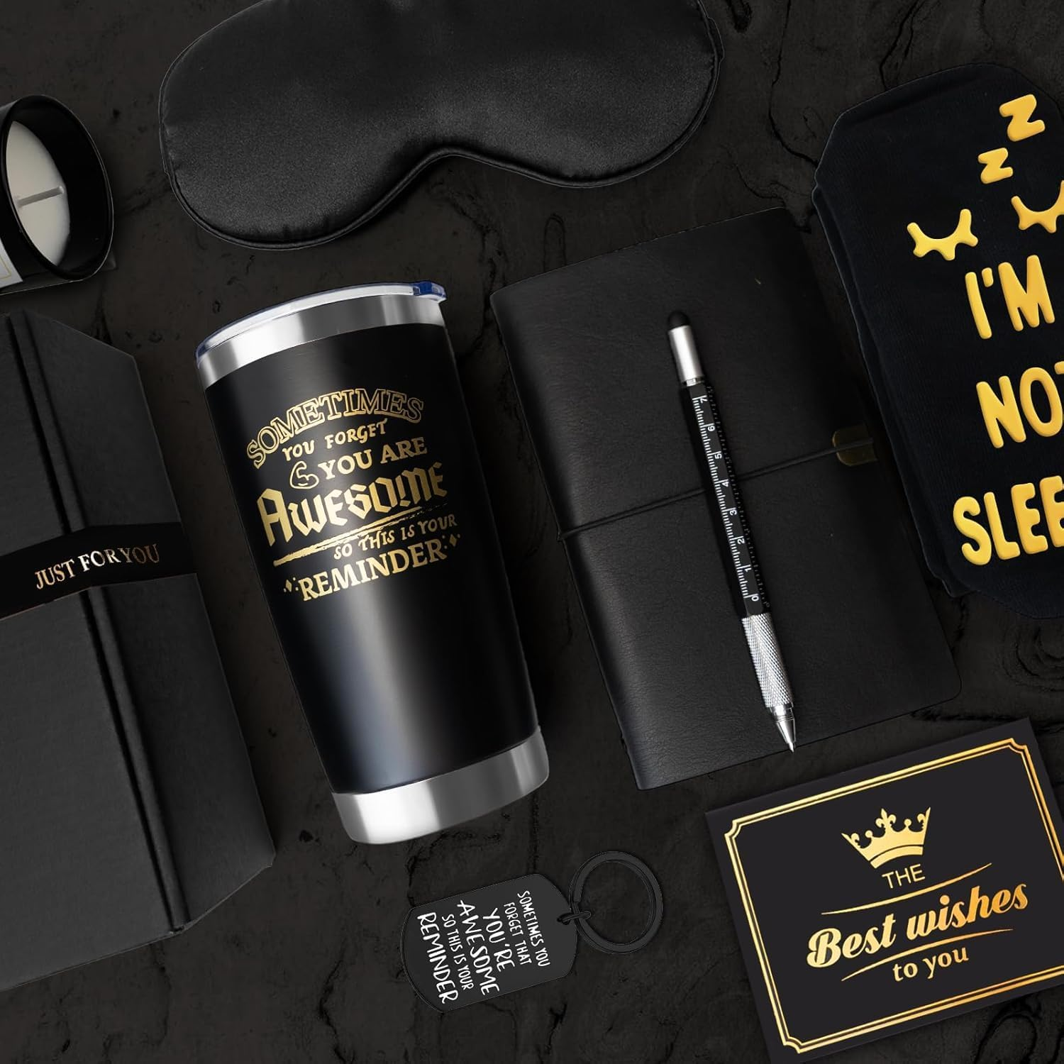 Birthday Gifts for Men - Coffee Cup Gift Box, Unique Ideas for Him, Happy Birthday Presents Set for Dad, Husband, Boyfriend, Coworker, Boss, Father, Son, Brother image number 1