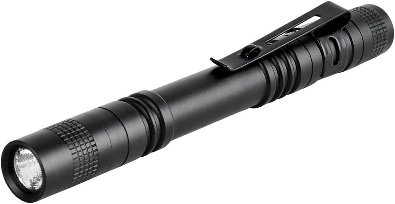 10 Pieces Mini Small LED Flashlight Handheld Pen Light Flashlights with Clip Led Pen Pocket Light Torch for Camping Outdoor Home image number 1