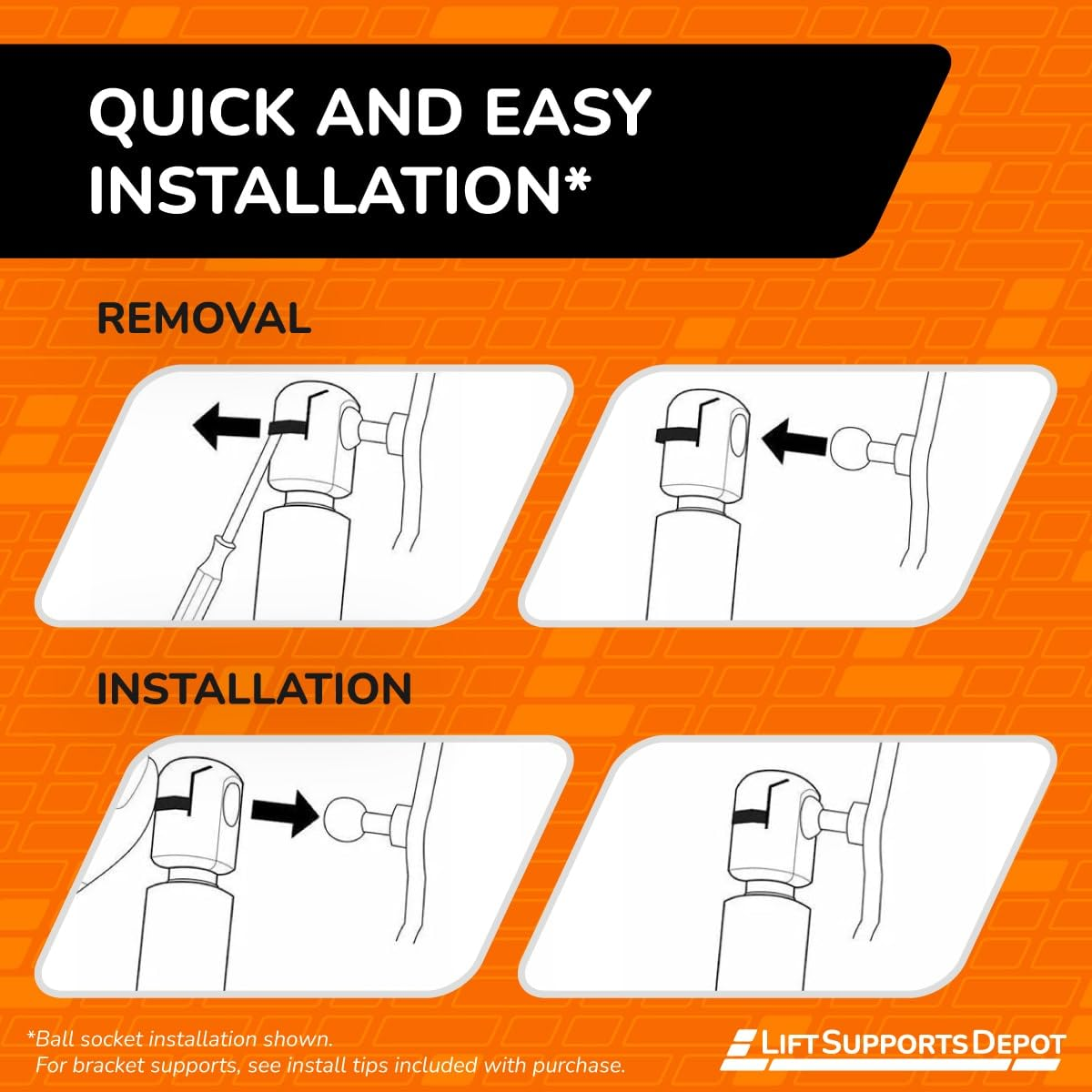 Lift Supports Depot Qty (2) Compatible with Subaru Forester 08 to 13 Impreza 08 to 14 Front Hood Lift Supports Struts Shocks