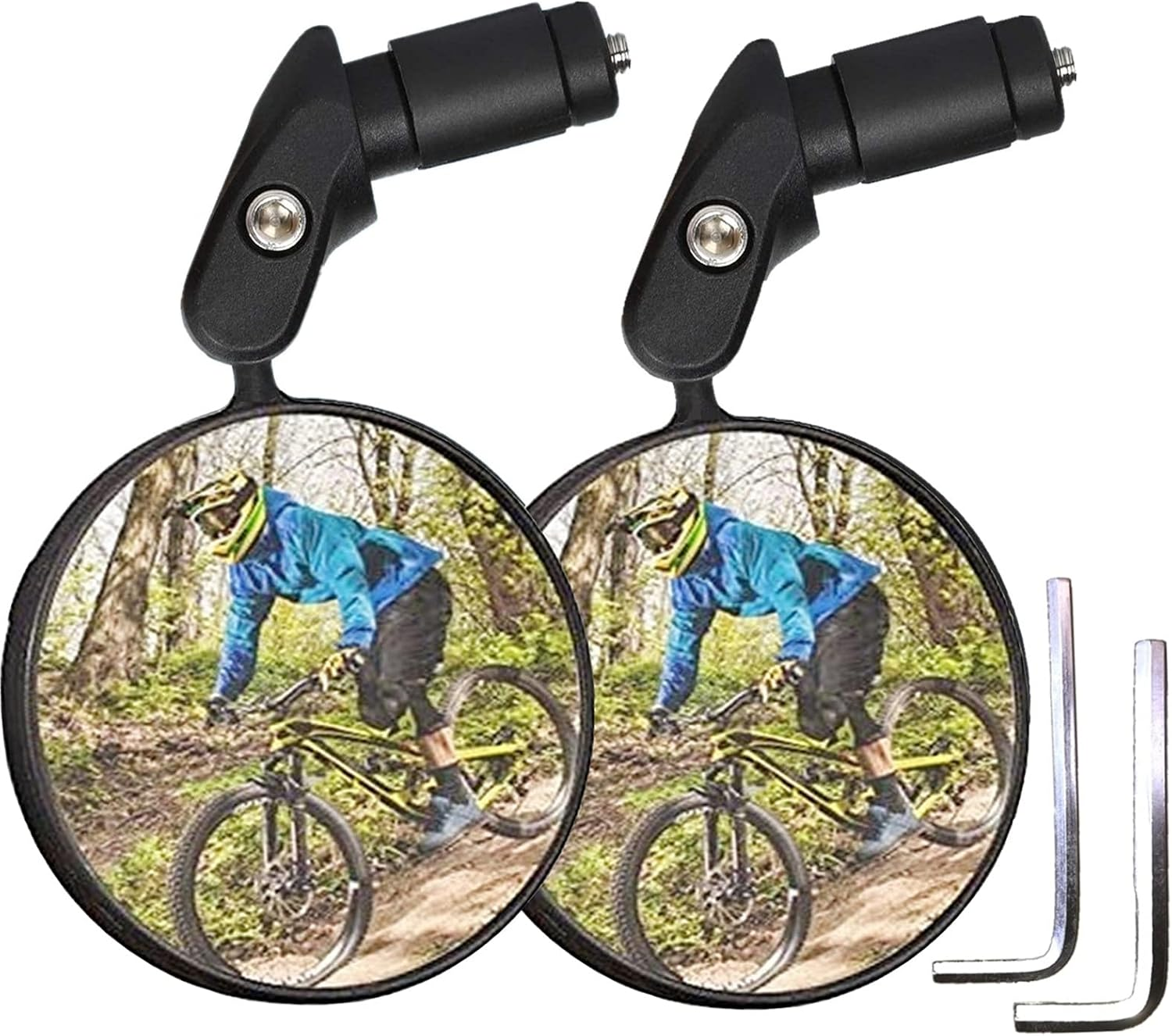TANNOZHE Bike Mirror for Bar End,Flexible Bike Rearview Mirror Handlebar Bike Mirror Fits Handlebar of Hole inside within 18~23Mm Dia for Mountain Bicycle/Cycling/Scooter/Road Bike (1PCS)