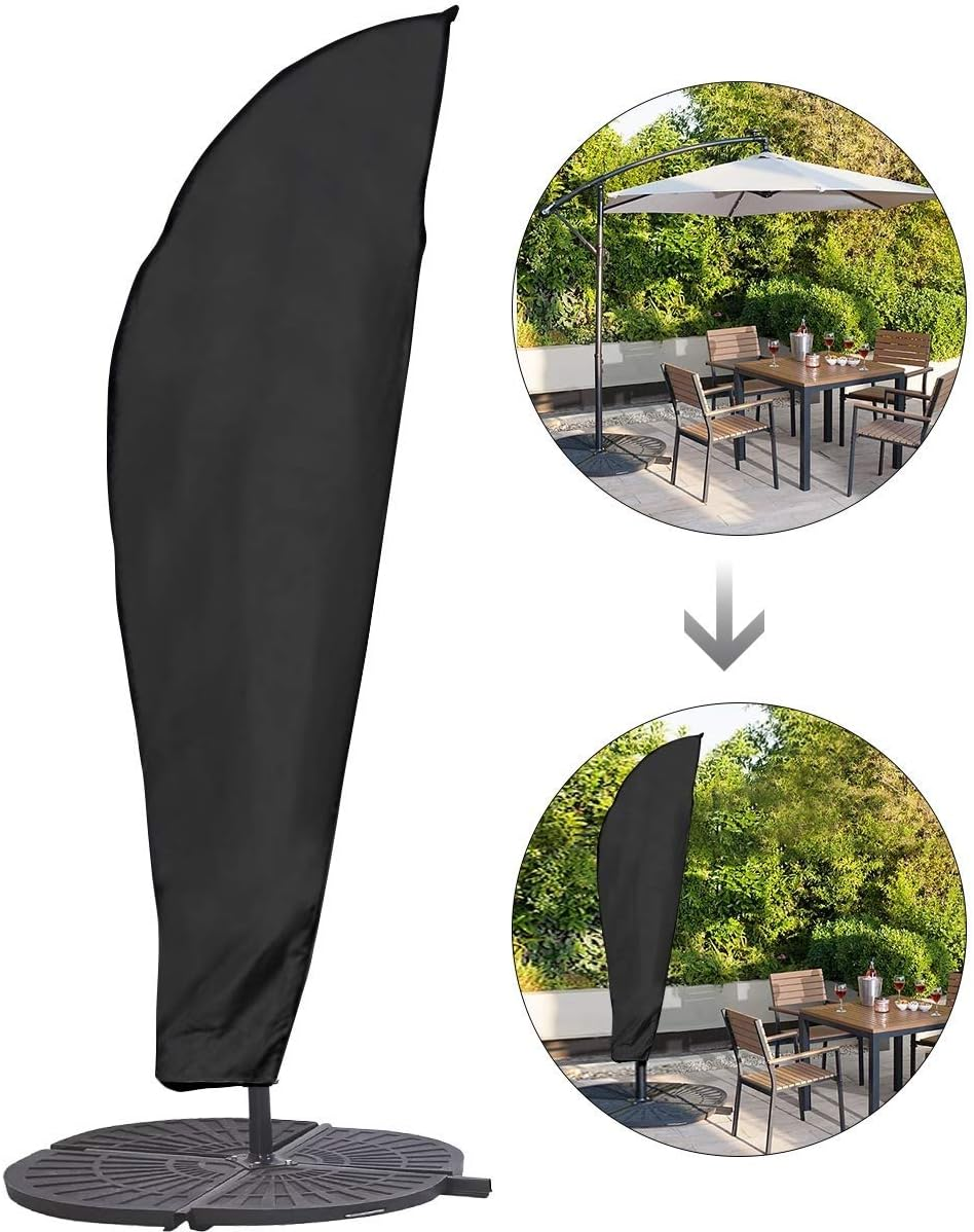Cantilever Umbrella Cover for 7-11 Ft, Patio Umbrella Covers with Zipper, Waterproof Uv-Resistant Patio Umbrella Zipper Cover, All-Weather Protection Cover with Storage Bag, Outdoor Umbrellas Large image number 5