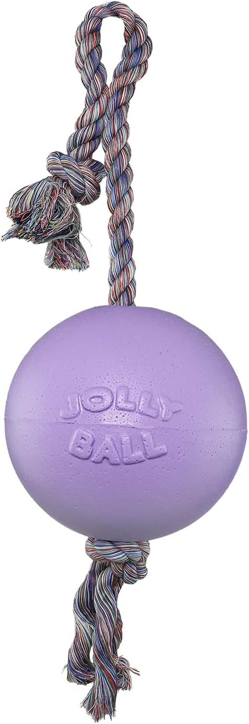 Jolly Pets Romp-N-Roll Rope and Ball Dog Toy, 8 Inches/Large, Orange