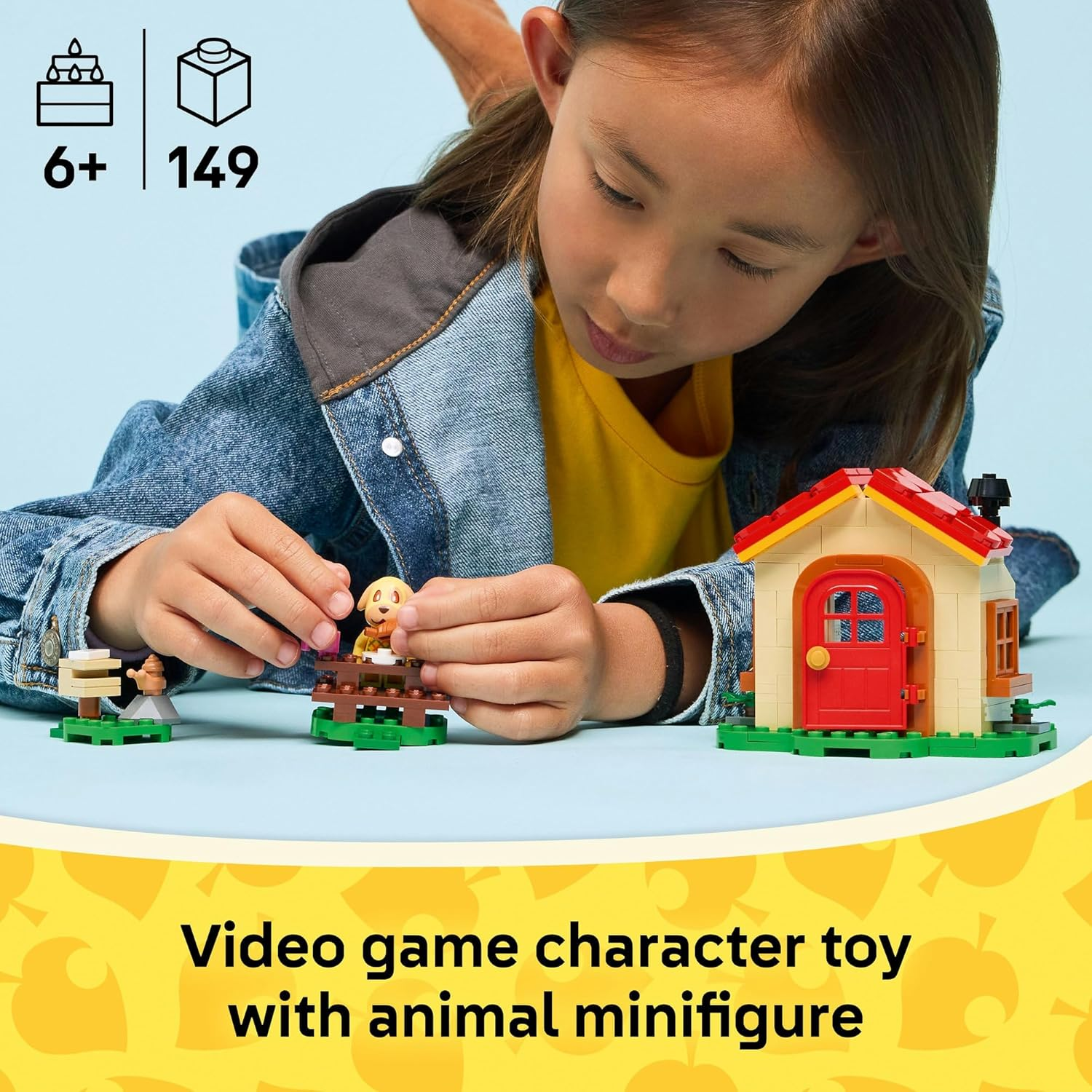 LEGO&reg; Animal Crossing&trade; Goldie&rsquo;S Cosy House 77058 Building Playset, Small Toy with a Dog Minifigure, Video Game Character Playset for Kids, Creative Toy for Girls and Boys Aged 6 Plus image number 2