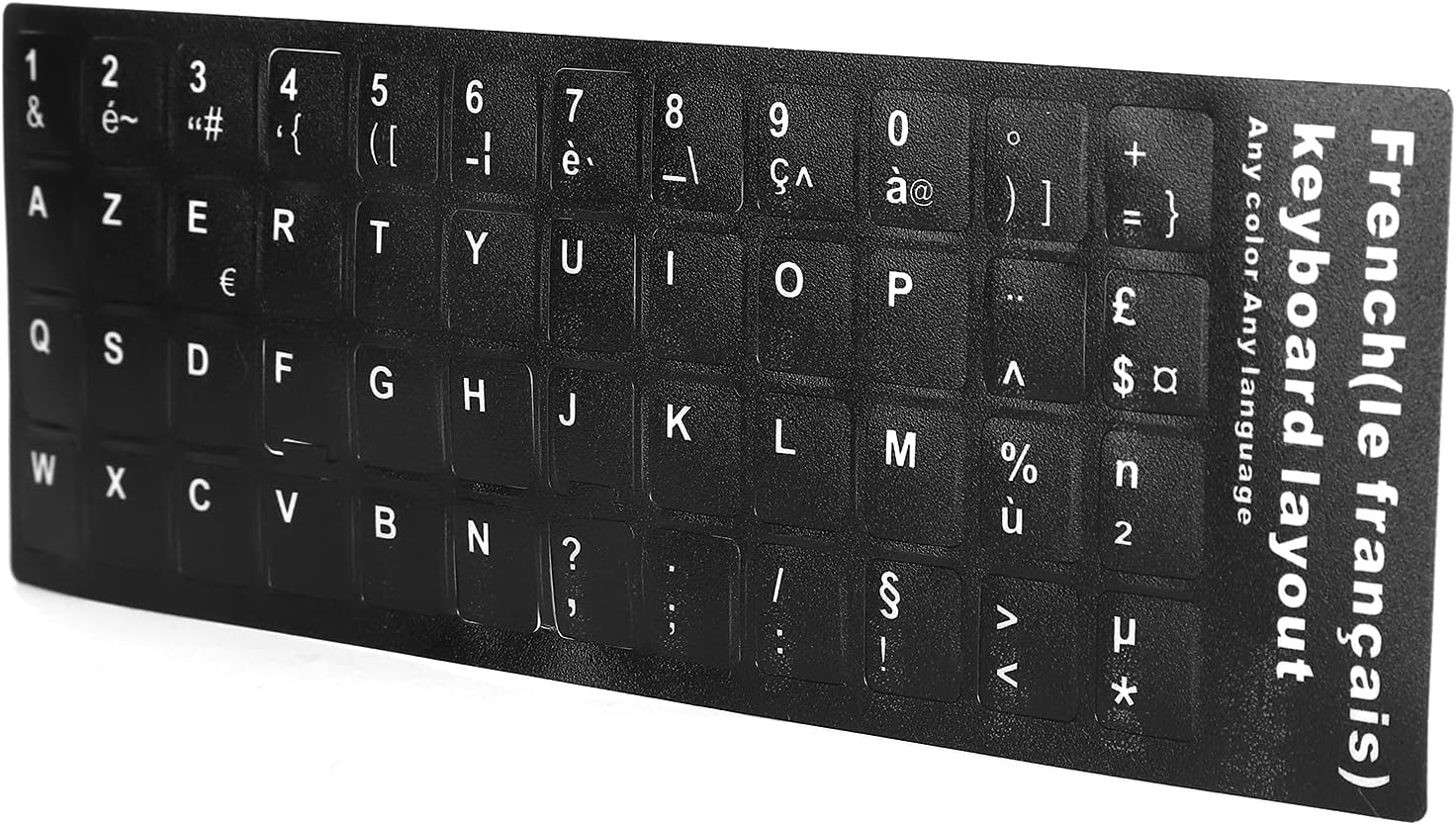French Keyboard Sticker, Waterproof PVC Laptop Desktop PC Replacement Stickers for 10-17 Inch Keyboards image number 3