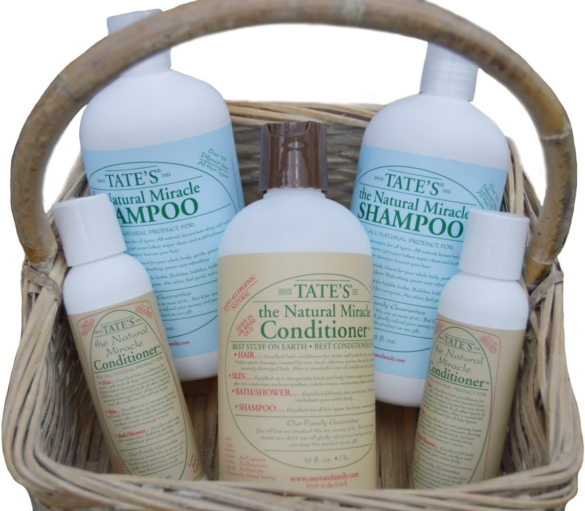 2 Tate'S Natural Miracle Shampoo-18Oz-/Hypo-Allergenic