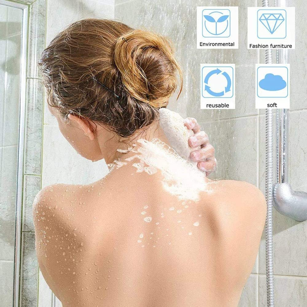 5PCS Soap Exfoliating Bags Ramie Foaming Net Soap Saver Bag Pouch Drawstring image number 6