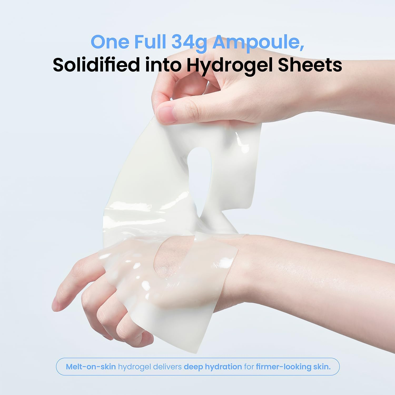 Caraseoul Glowganic Pro Collagen Face Mask, Hydrogel Korean Face Mask with Niacinamide & Adenosin, Radiance Boost, Hydrating Overnight Sleep Mask, Vegan, Korean Skin Care [1.19Oz (34G) X 4Ea]