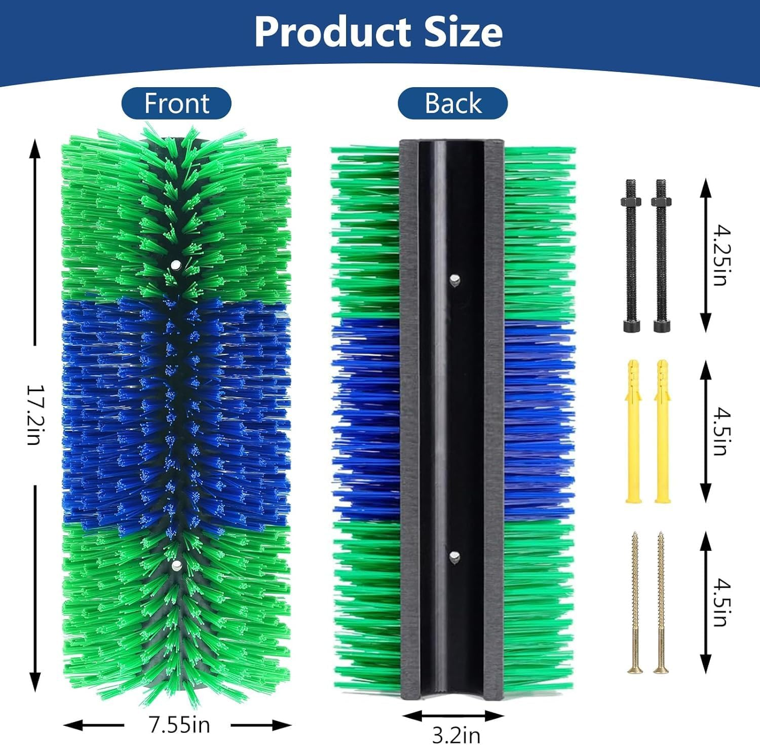 1PCS Livestock Scratch Brushes, Horse Scratcher Full Massage Brush Kit, Itching Relieving Tools for Animals, Livestock Scratching Brush for Horses, Cows, Sheep, Easy Installation