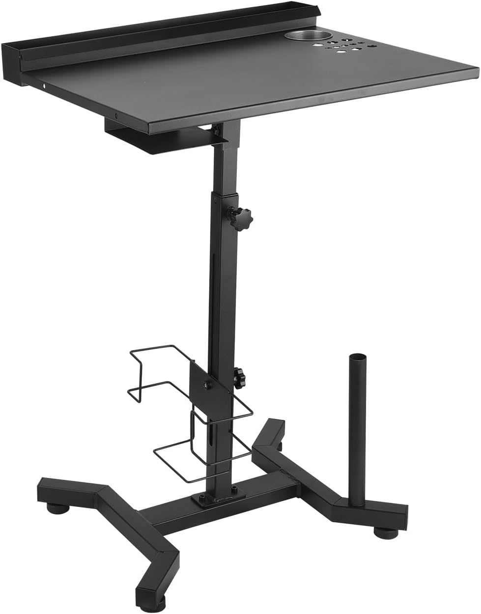 Tattoo Work Station Tattoo Salon Tray Cart Portable Work Table with Detachable Storage Shelf Tattoo Armrest Stand Adjustable Height Tattoo Stand Desk for Tattoo Supplies and Equipment image number 1