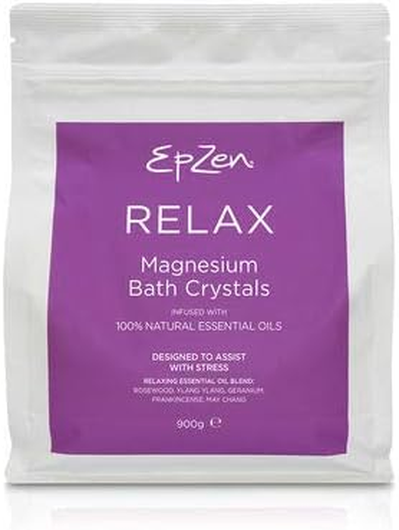 3 PACK of Epzen Magnesium Bath Crystals Relax 900G
