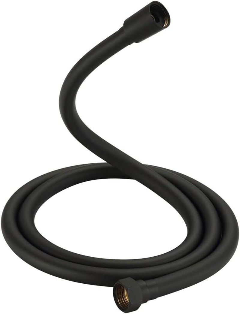 GRIFEMA G852B-18 PVC Smooth Black Universal Shower Hose 1.8M, Replacement Shower Pipe with Brass Connections, Flexible Anti-Twist image number 1