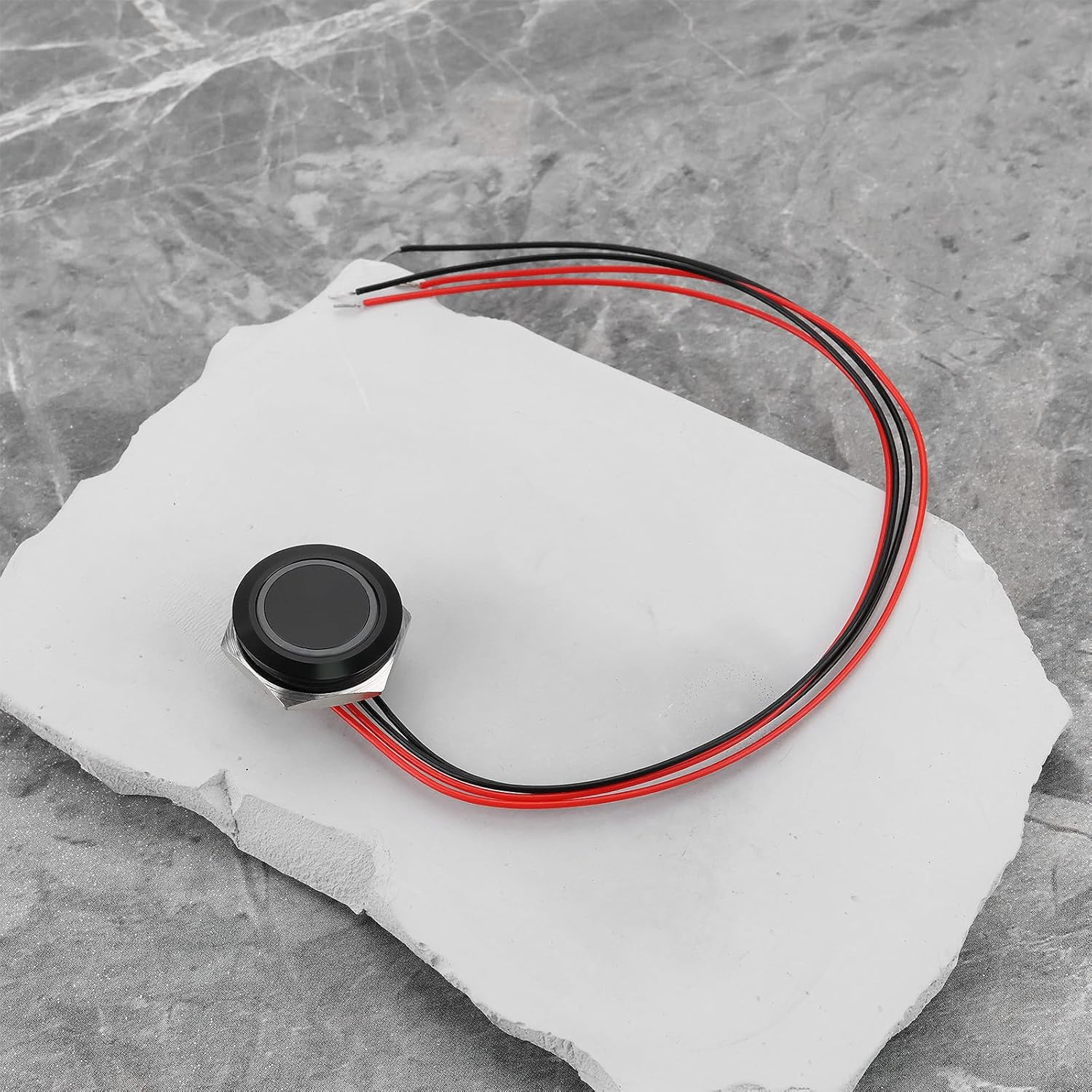 SING F LTD 19Mm Push Button Switch DC12V Auto Reset for Car Horn Doorbell Button Panel (Red) - Green image number 4