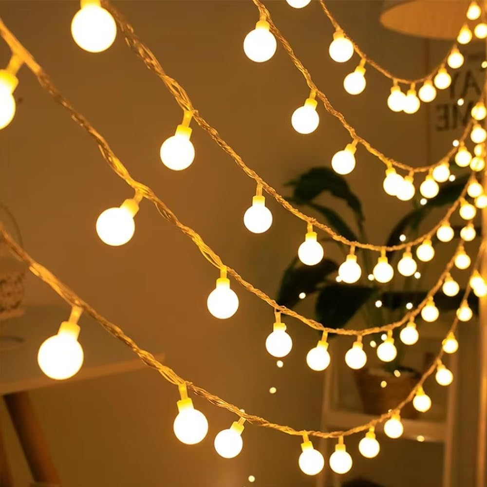 Fairy Lights Battery Indoor 3 M 20 LED Warm White Fairy Lights Balls, Globe Party Fairy Lights Indoor Outdoor for Room, Balcony, Wedding, Party image number 2