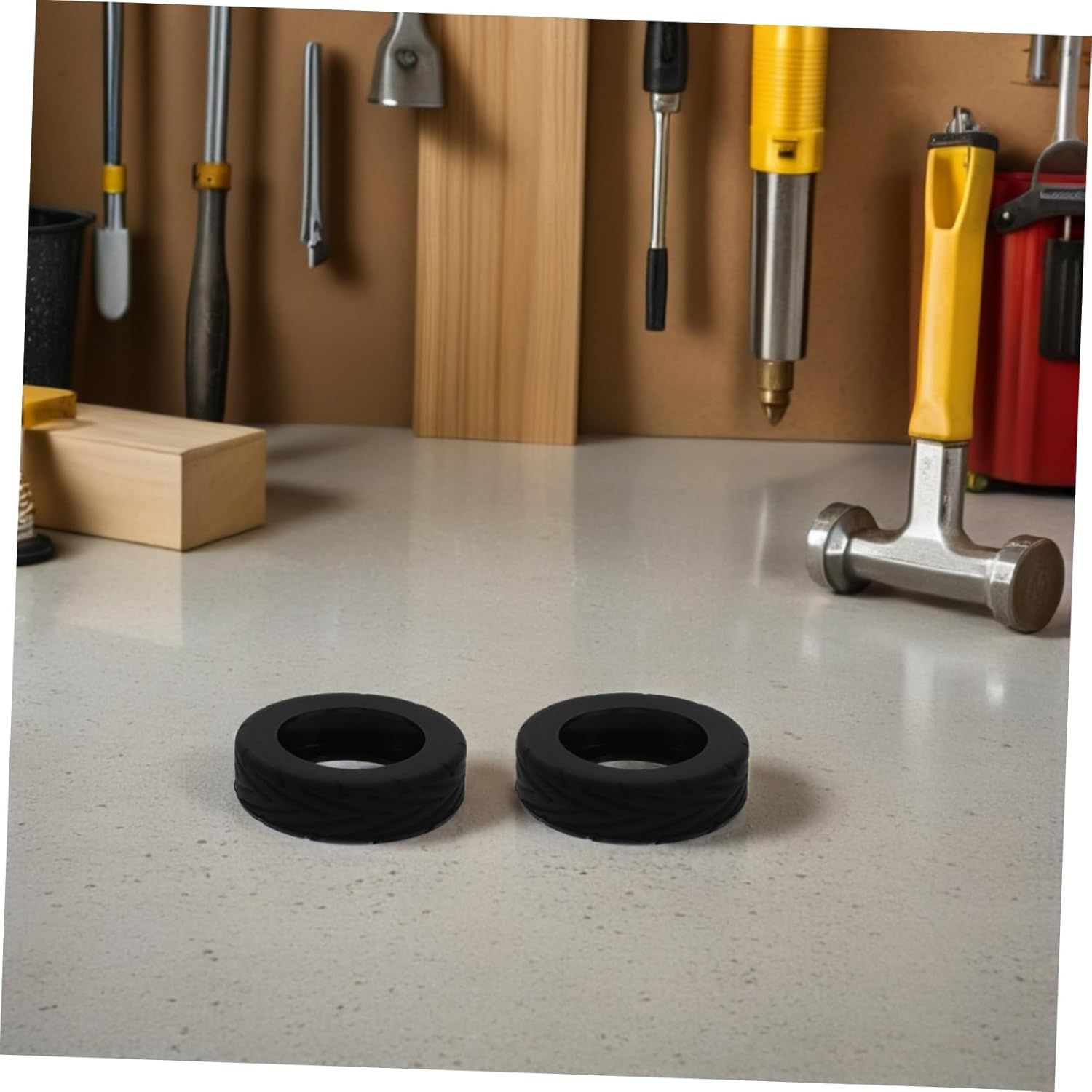 WATIIFUFU 16Pcs Shock Absorption Luggage Wheel Covers Noise Reducing Suitcase Wheel Protectors Nonslip Casters Protectors for Travel Black image number 2