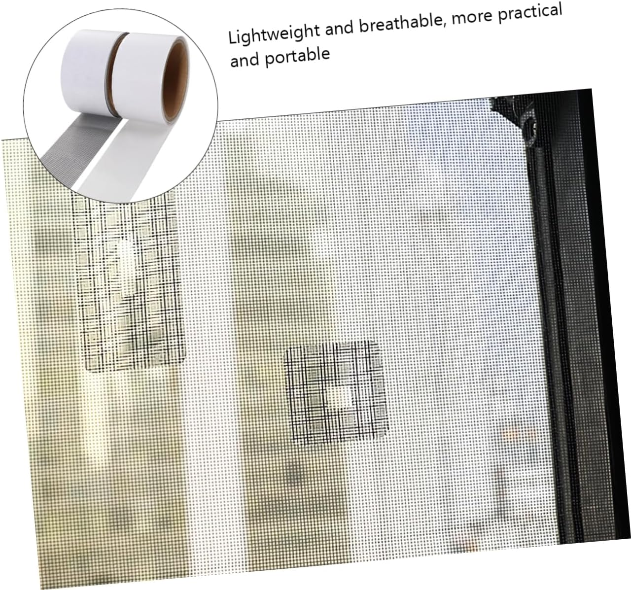 STOBOK 2Pcs Repair Screen Tape Window Screen Repair Tape Grey Fiberglass Covering Door Window image number 2