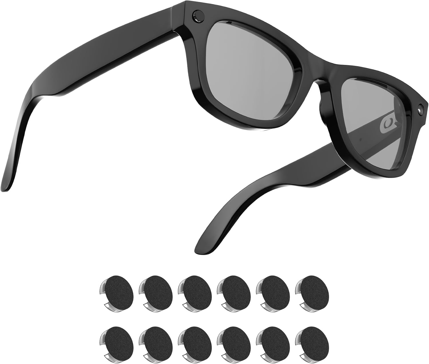 Hibloks LED Light Blocking Stickers Compatible with Ray-Ban Meta Wayfarer/Skyler/Headliner Accessories, Blackout LED Covers for Smart Glasses, Low-Tack Restickable Sticker image number 2