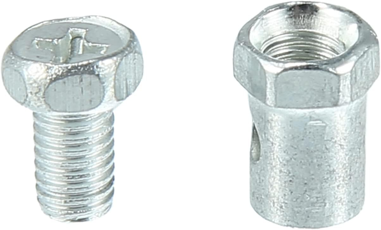 Uxcell 50Pcs 5Mm Thread Dia Brake Cable Wire Solderless Nipple Screw for Motorcycle image number 1